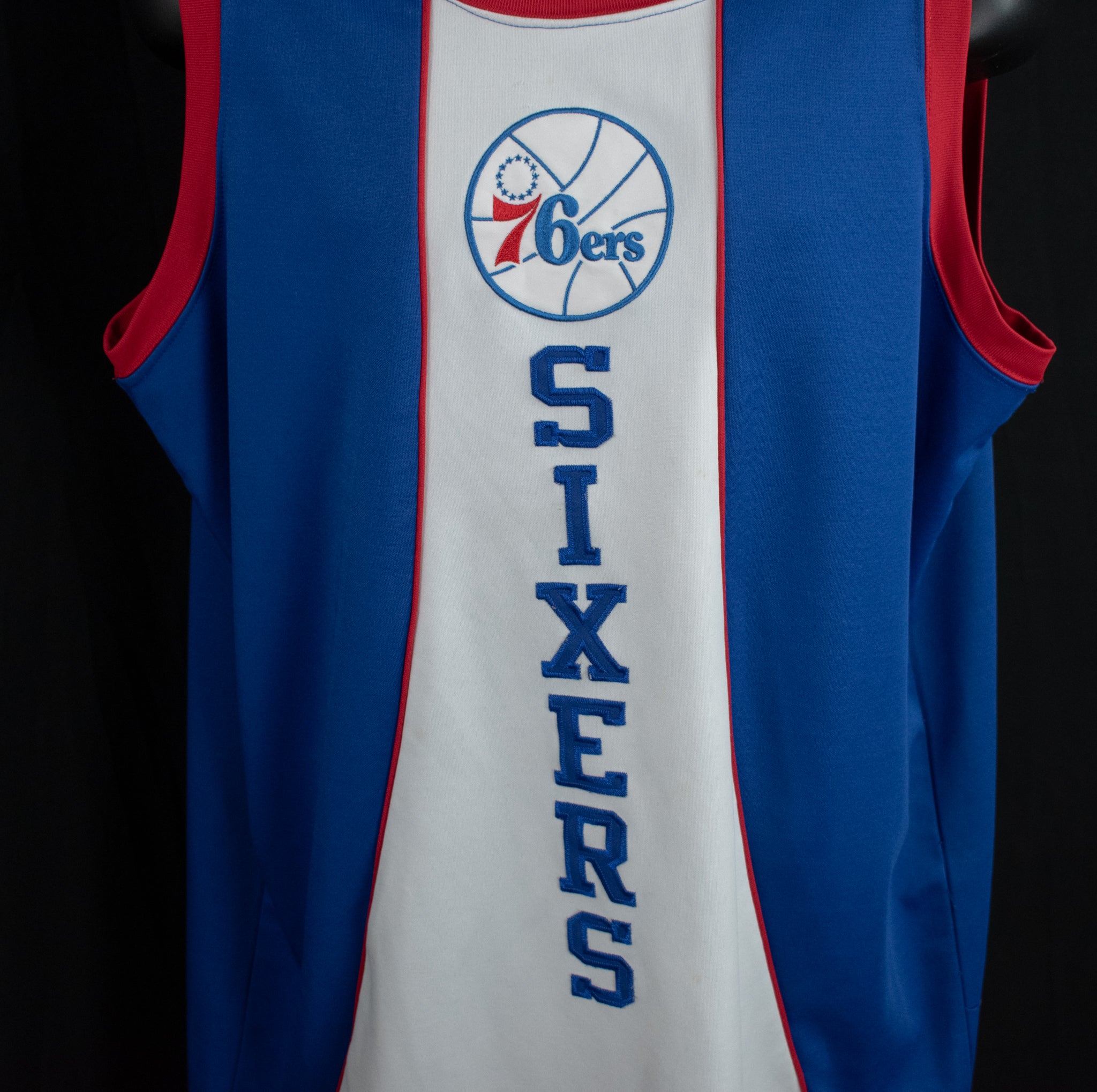 Hardwood Classics 76ers NBA Jersey XL Basketball HWC Near Mint Blue Red