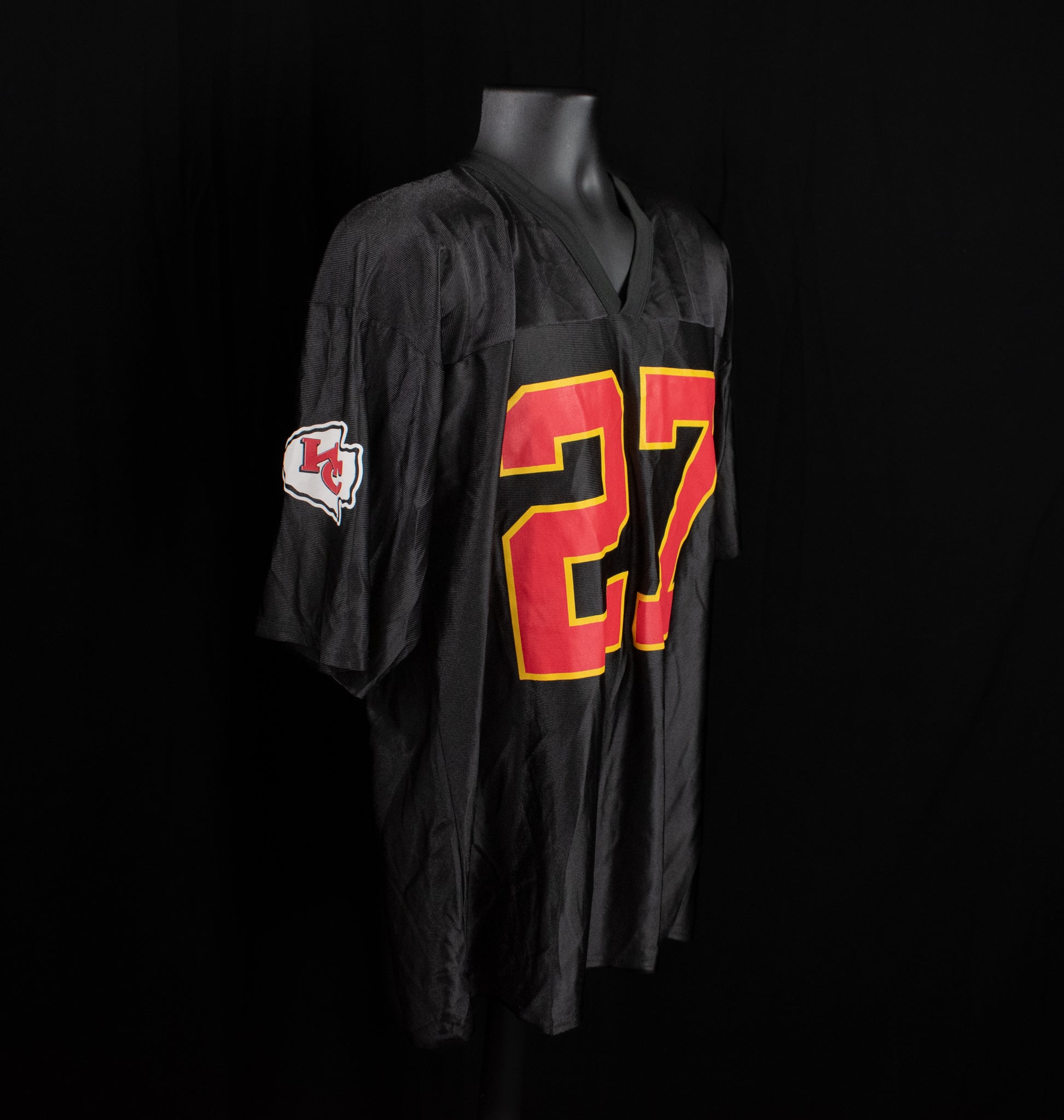 Kansas City Chiefs Football Jersey Black Large L Johnson 27 Authentic Jersey NFL