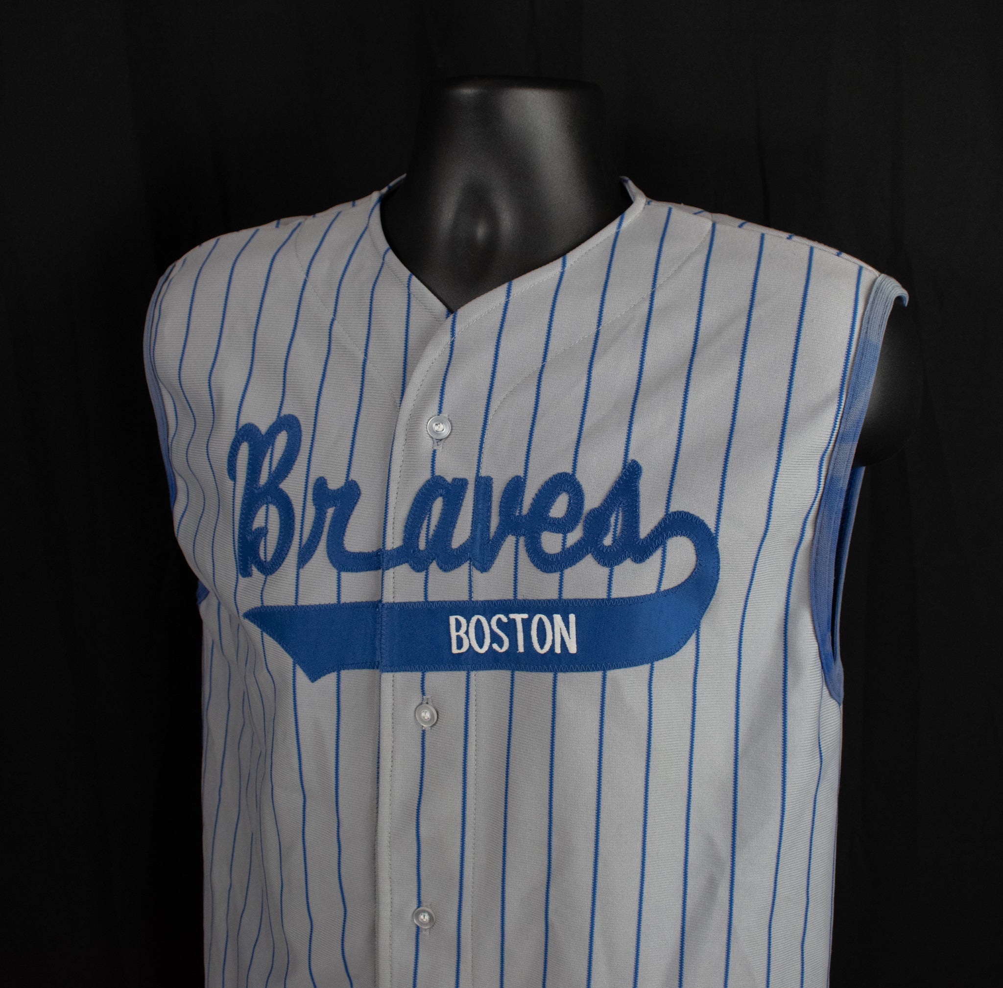 Boston Baseball Jersey Boston Braves Gray Baseball Vest Medium SM Authentic