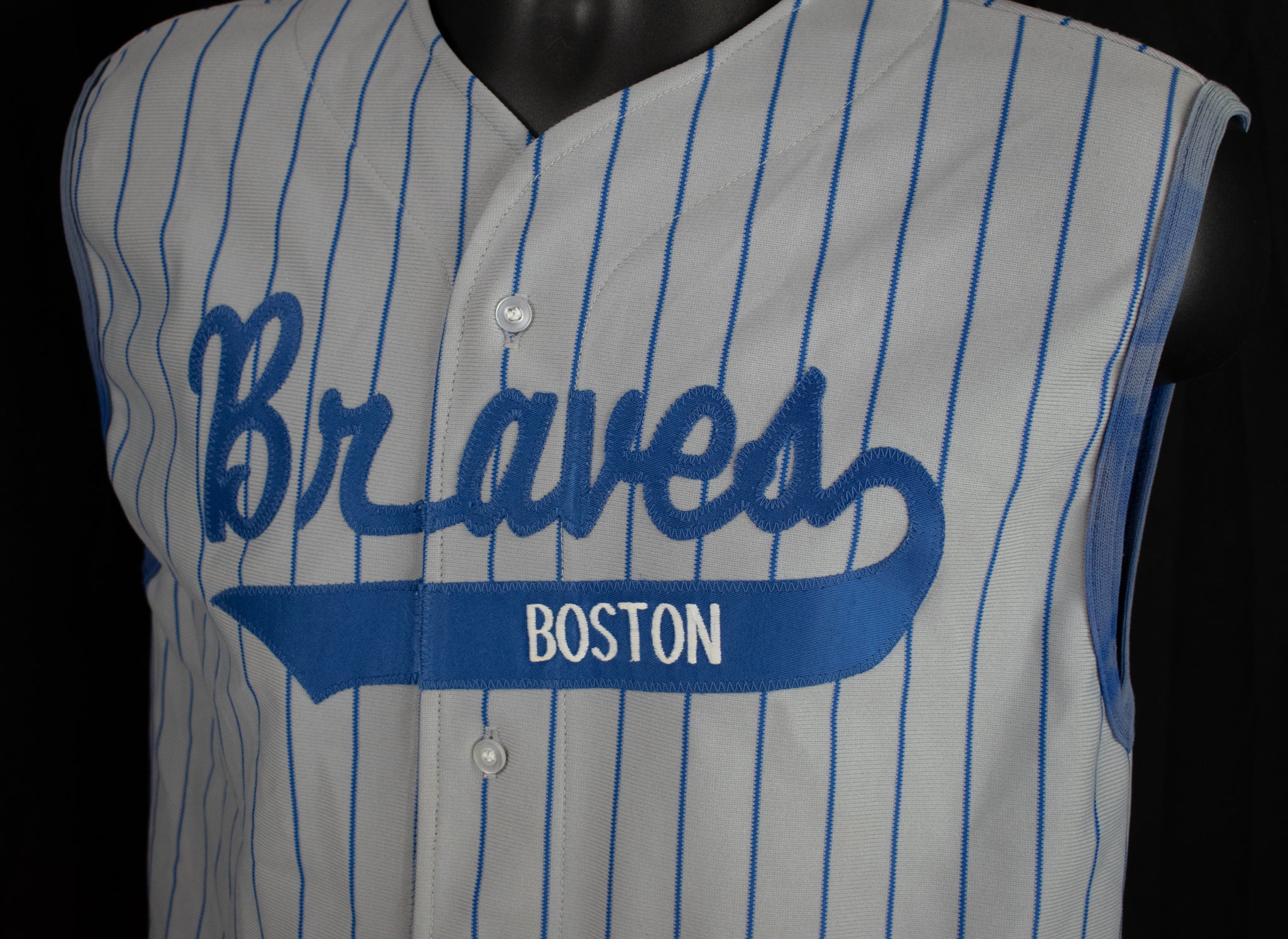 Boston Baseball Jersey Boston Braves Gray Baseball Vest Medium SM Authentic