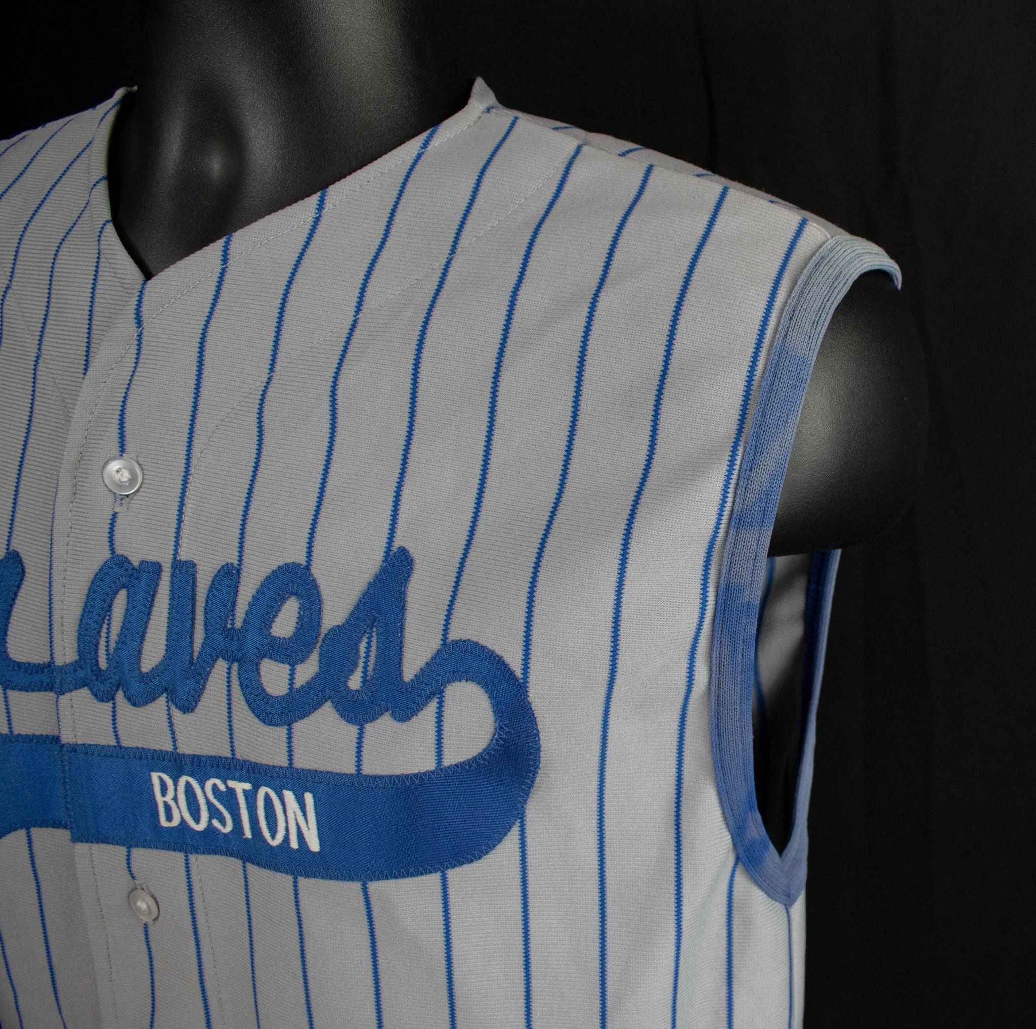Boston Baseball Jersey Boston Braves Gray Baseball Vest Medium SM Authentic