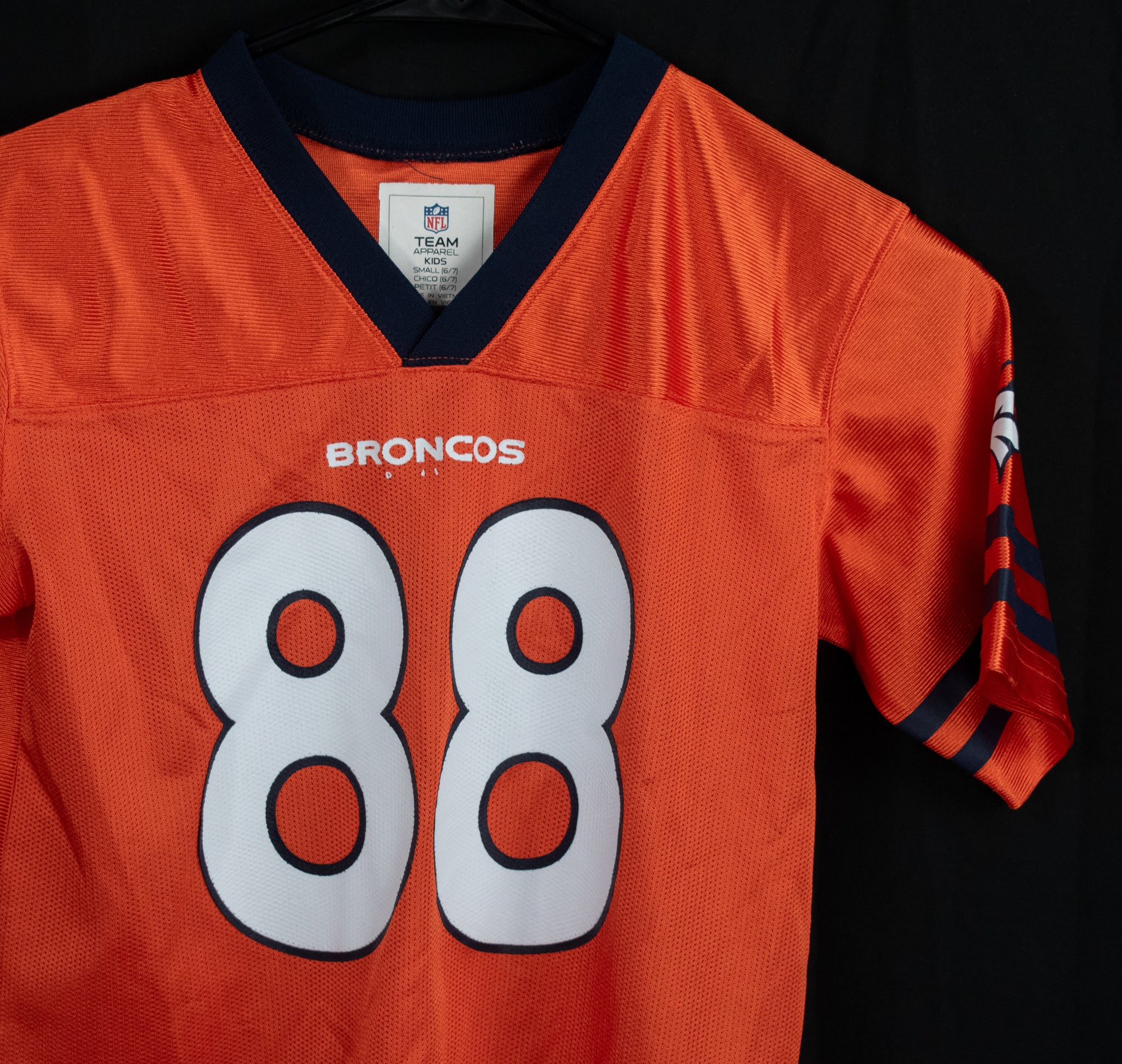 Denver Broncos Football Jersey 88 Thomas Kids NFL Authentic Team Apparel Small