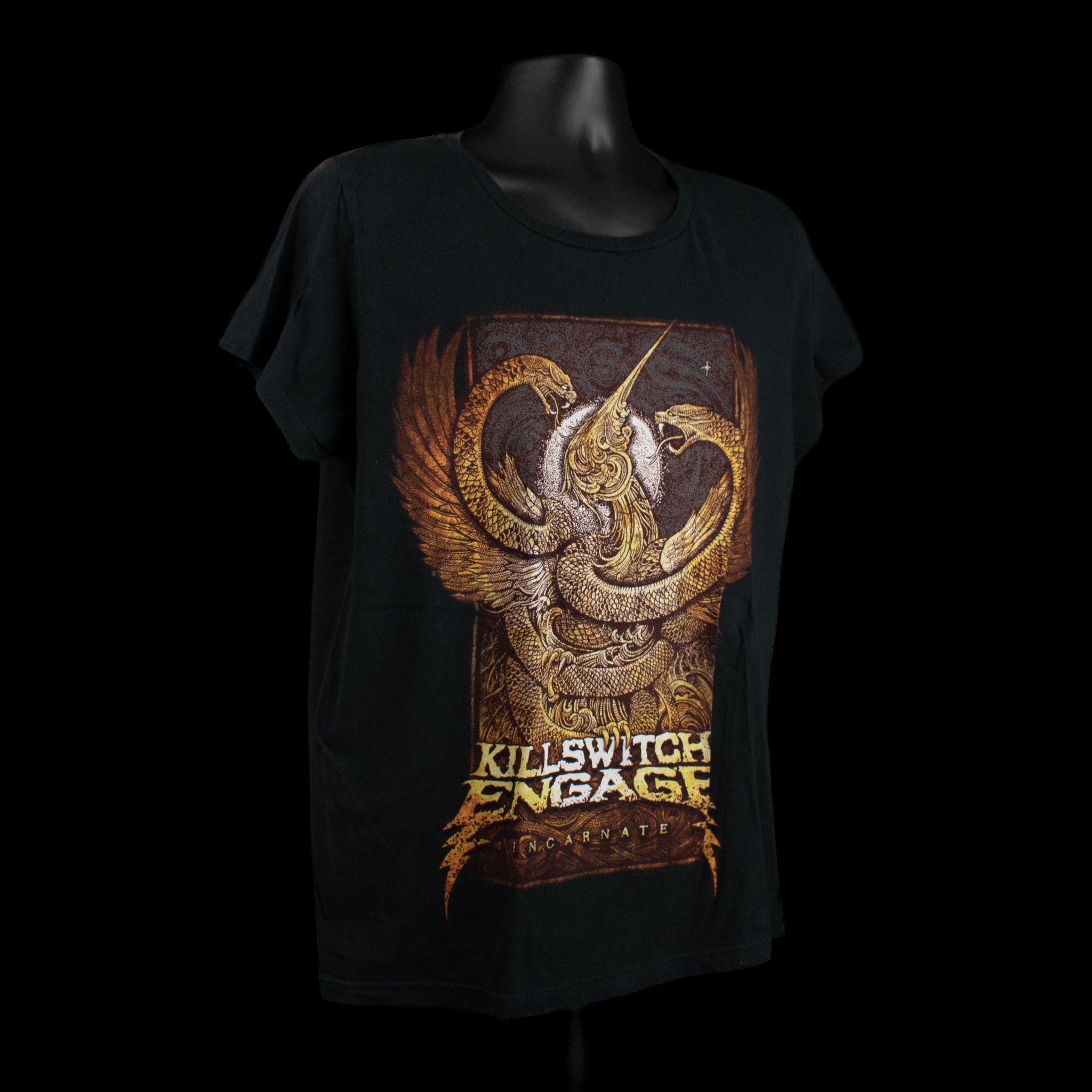 Kill Switch Engage Incarnate Large Adult Band Tee Vintage Adult Black Shirt