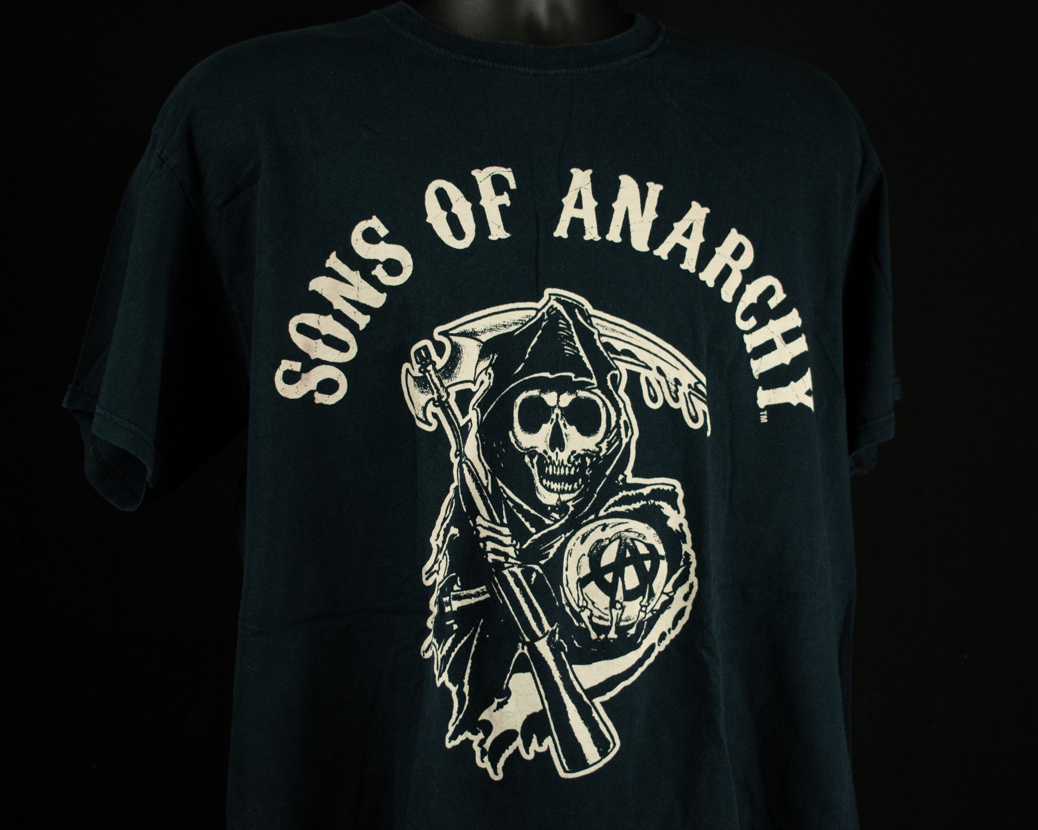 Sons of Anarchy Men T-Shirt X-Large Authentic Black Shirt Adult Used