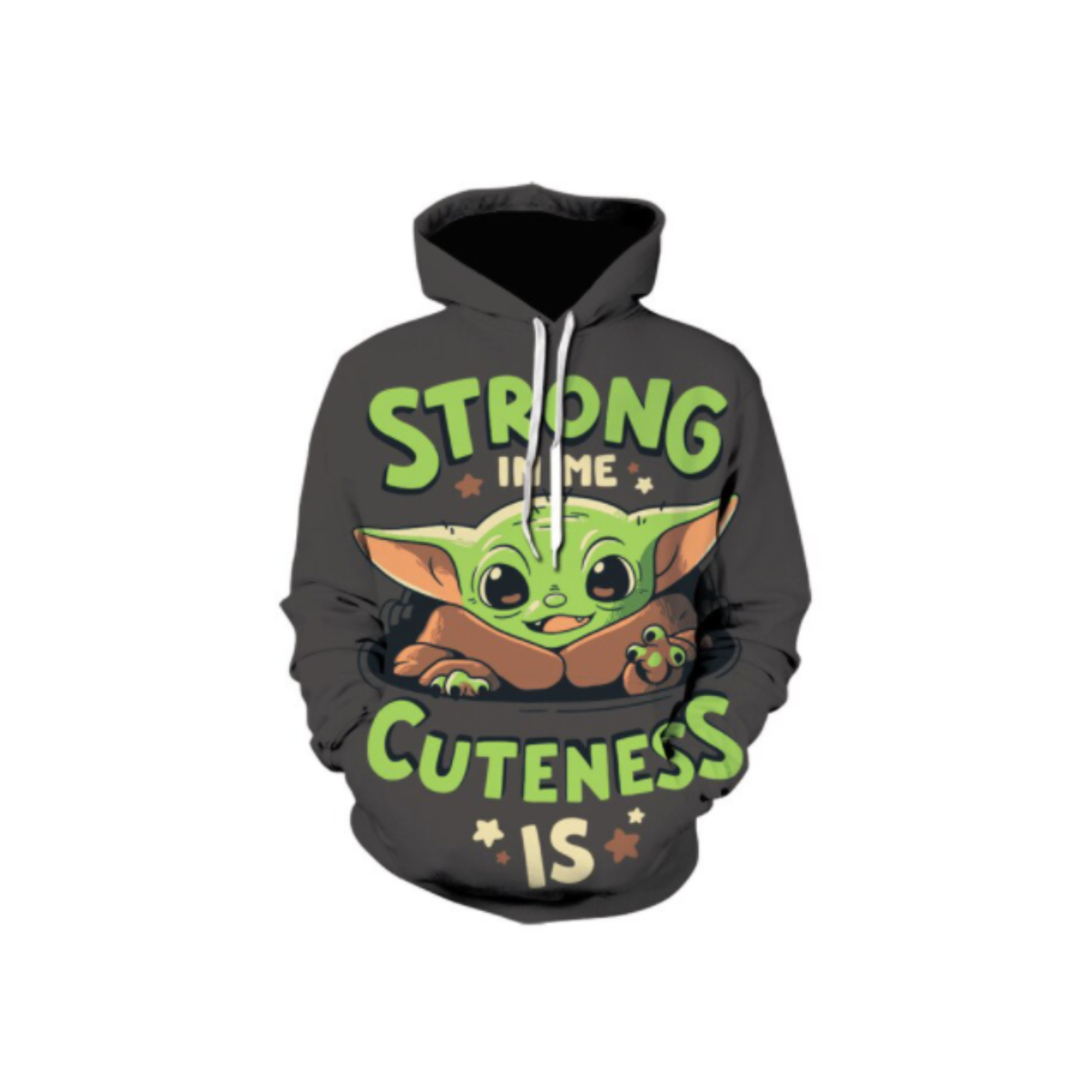 Yoda Hoodie Exclusive Art Design Sweatshirt Gray Custom Hoodie Adult Mens NEW