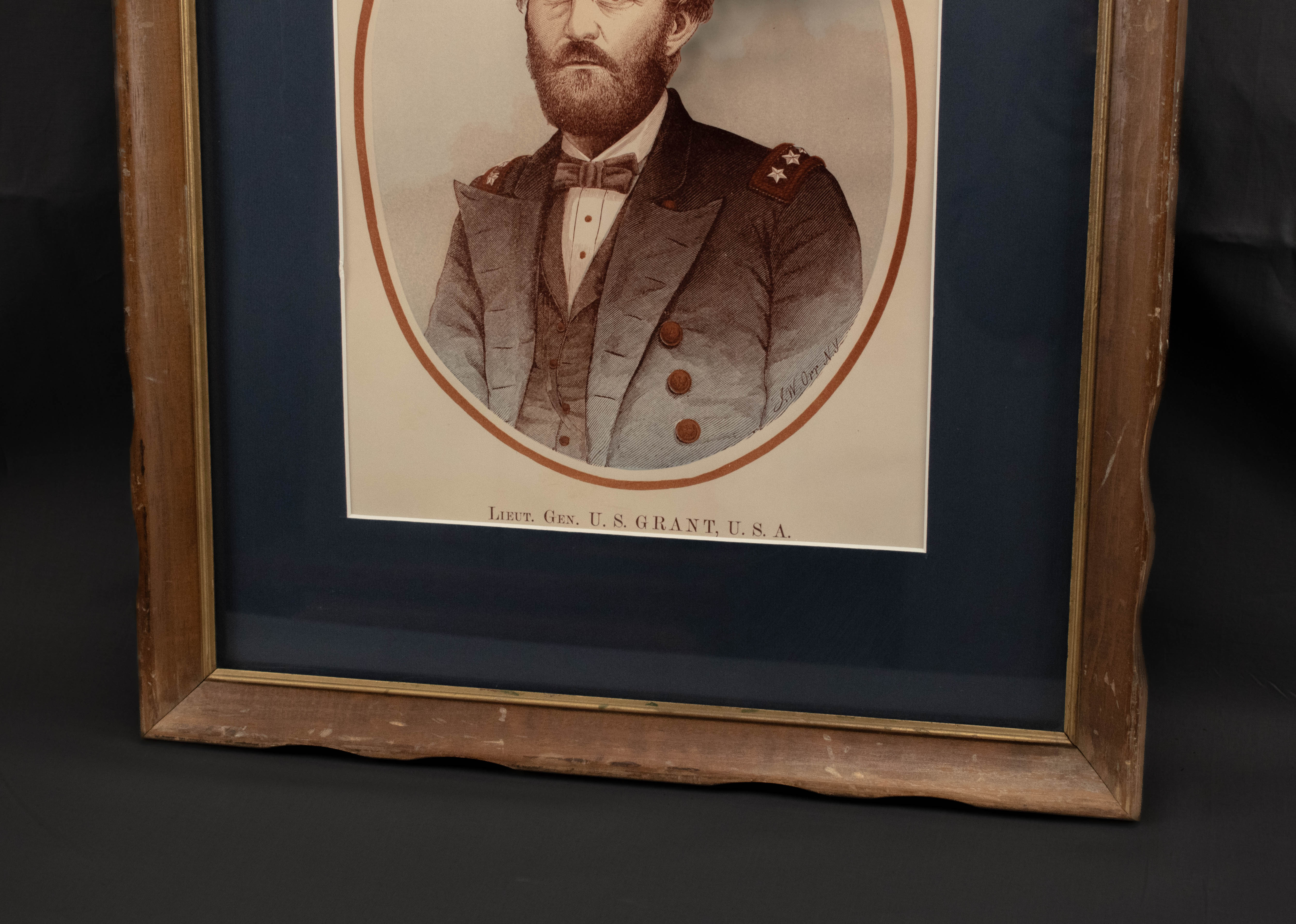 Lieut Grant USA Frame Historical Photo Framed Vintage 22x18