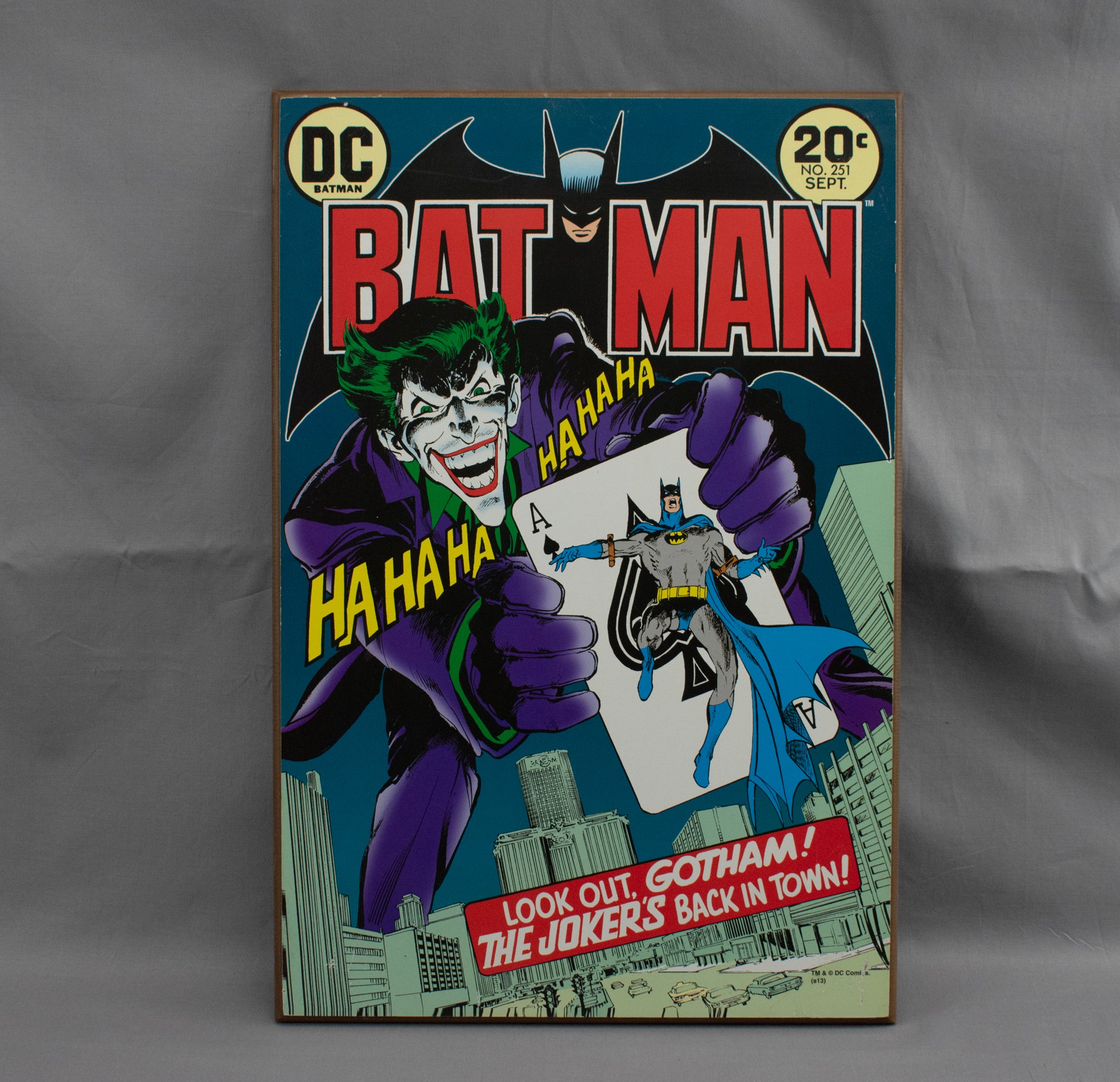 Batman Art Cover Wood Plaque Home Decorative 13x19 The Joker