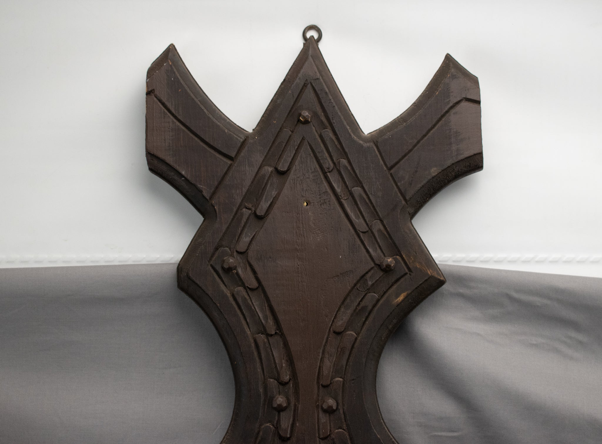 Sword And Shield Wood Display Mexico Vintage 36x19 Used