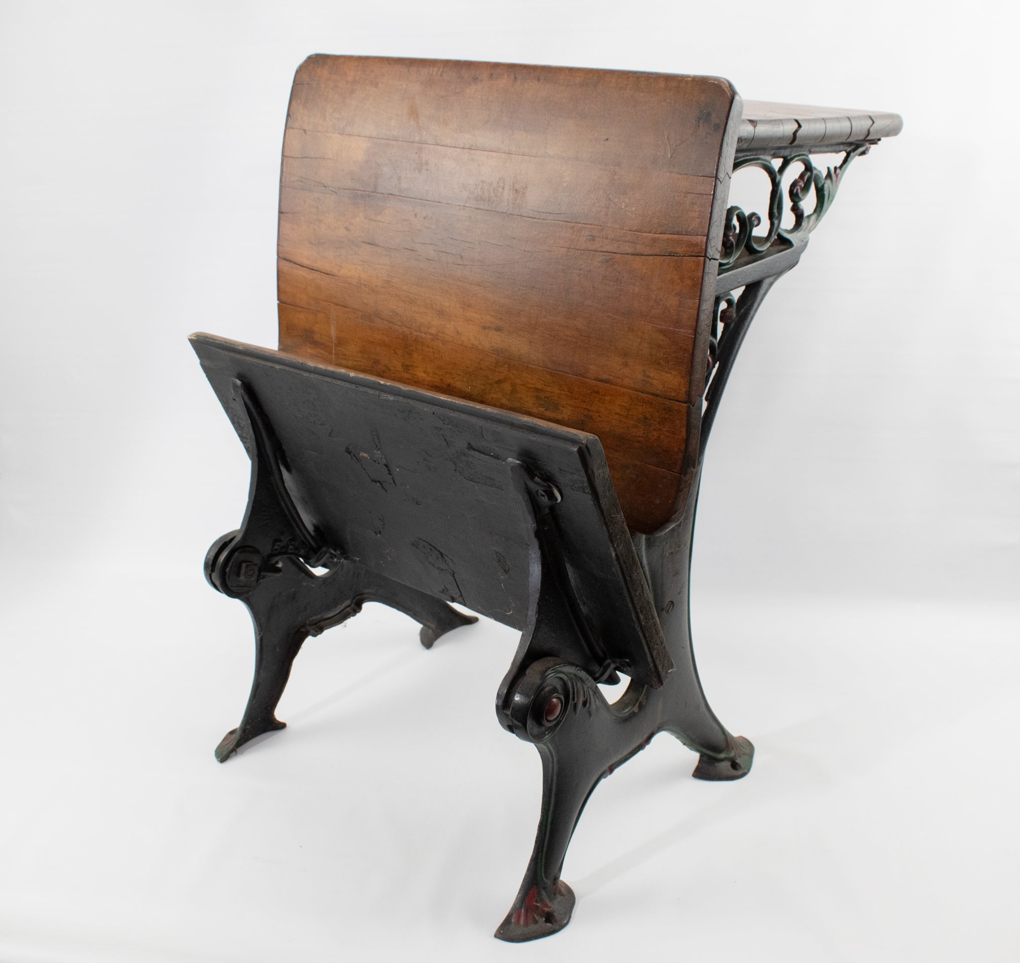 Elijah Haney Folding School Desk Pat. Sept. 18th 1888 Haney School Furniture Co. Vintage