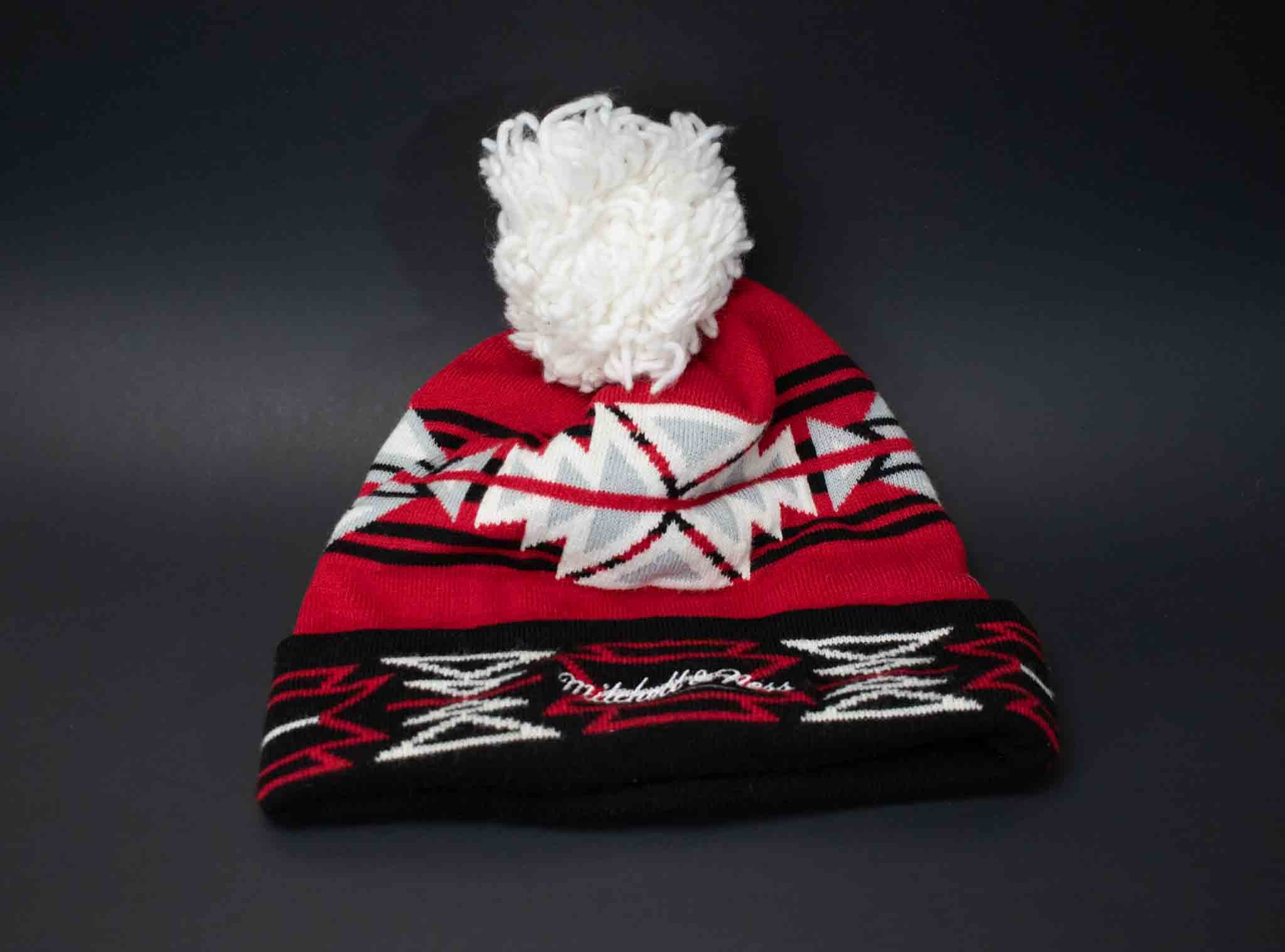 Chicago Black Hawks Beanie Cap Red And Black Adult Used Branded