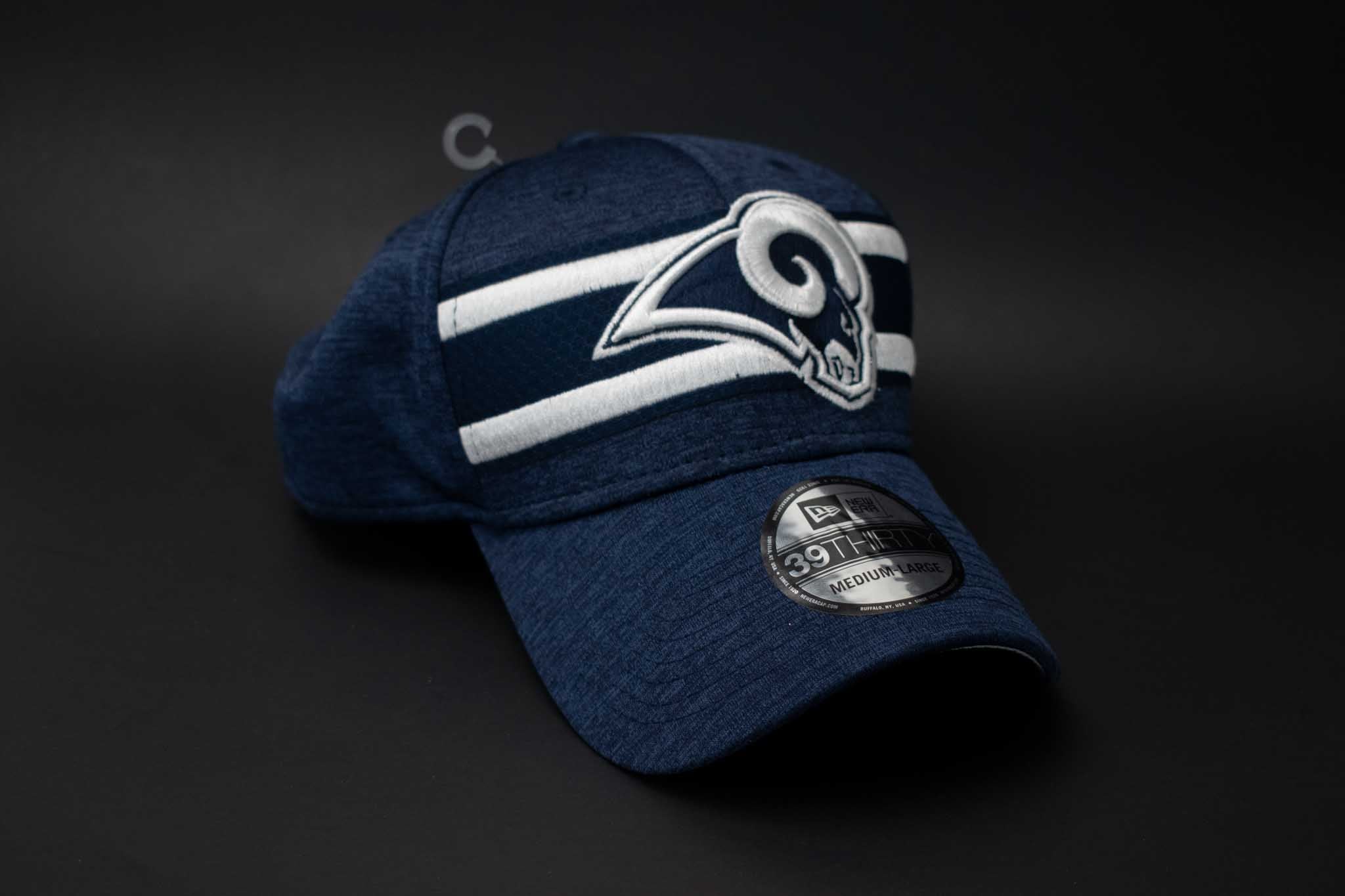 LA Rams Hat NFL White Blue Hat NEW ERA 39 Thirty Medium Large Flex Adult Mens