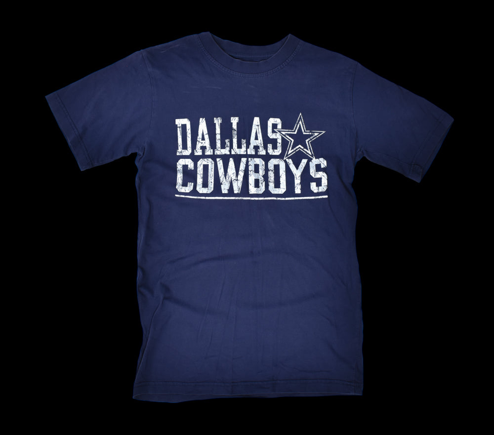 Dallas Cowboys Mens T-Shirt Small Authentic Apparel Used Blue Vintage Short Sleeve
