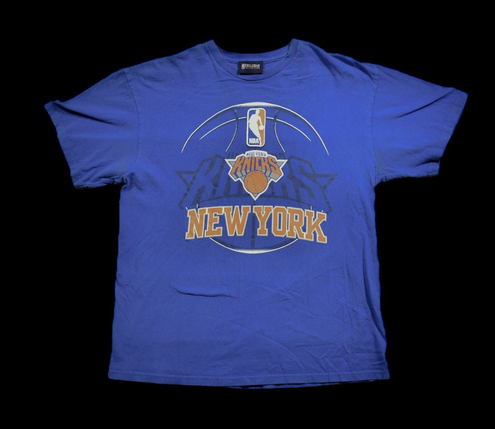 New York Mavericks Men's T-Shirt Blue NBA Basketball Large Exclusive Collection