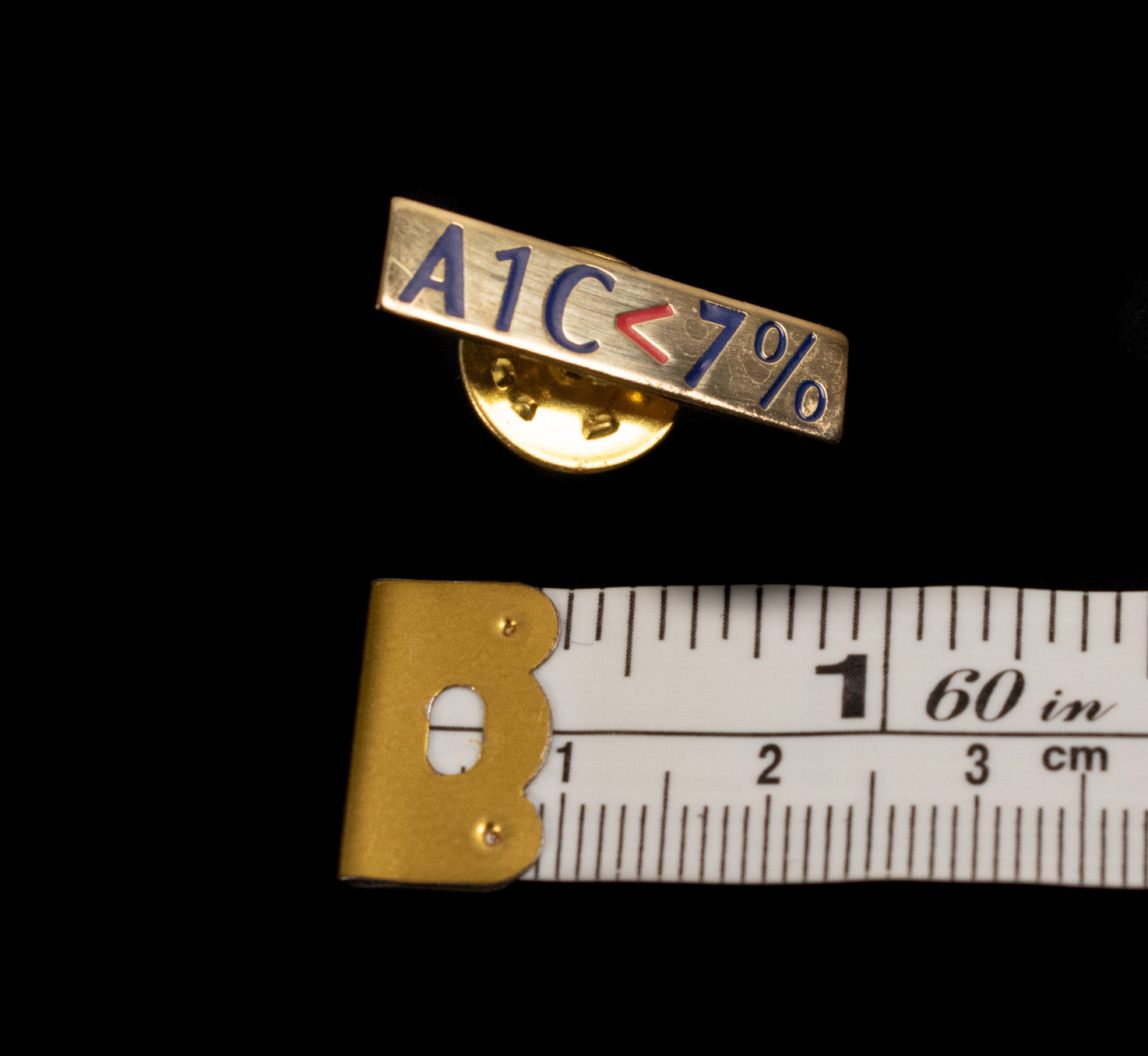 A1 C 7% Pin Used Button Pin Silver Metal Vintage Button Pin