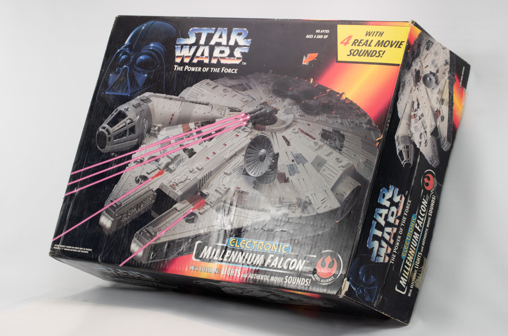 Star Wars Electronic Millennium Falcon 1995 Kenner Power of the Force Orange Used