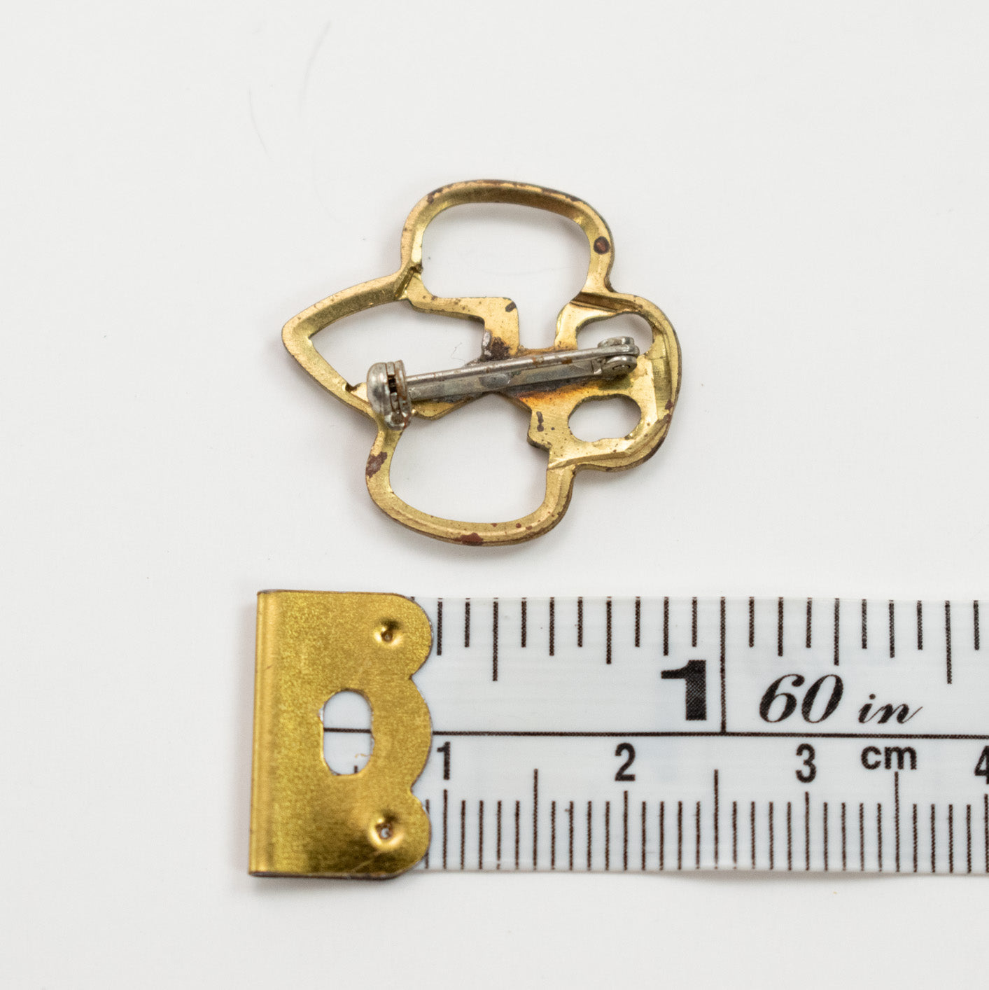 Girl Scouts Pin Vintage Open Body & Gold Tone