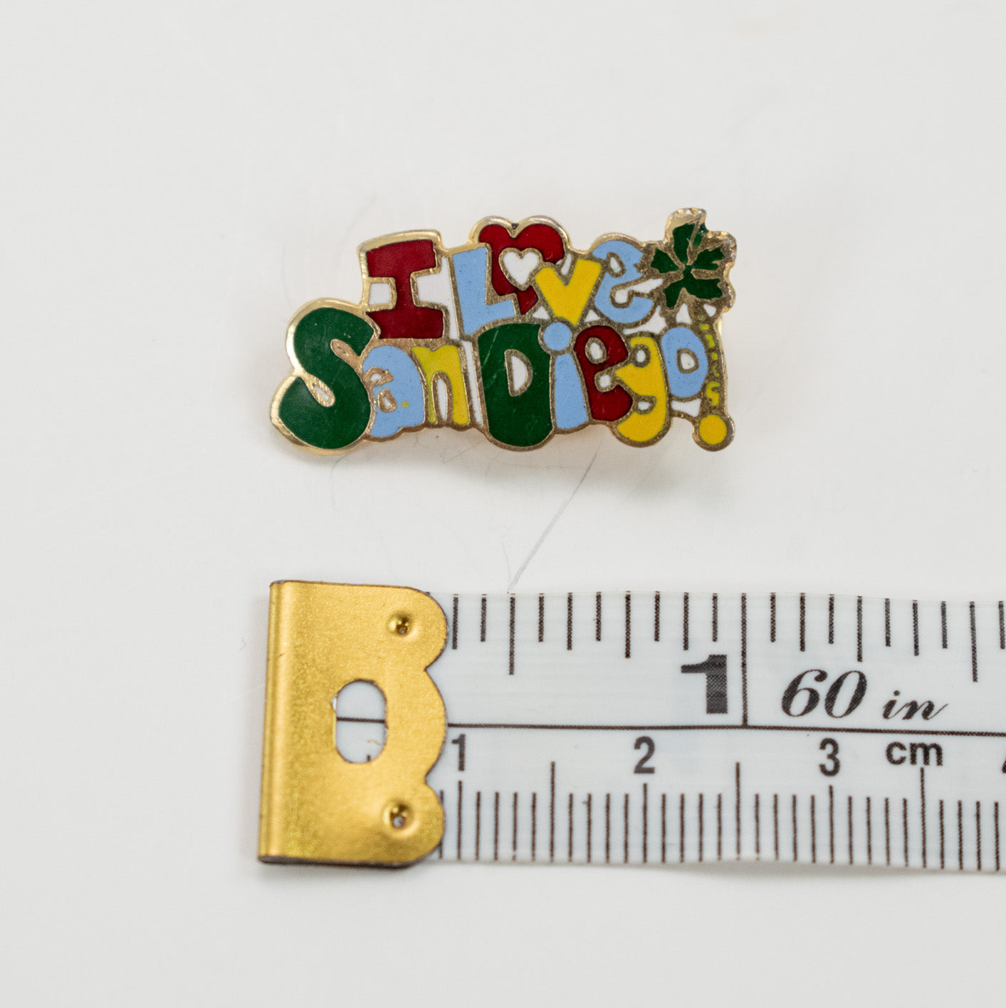 I love San Diego pin Brooch Pin Collectible vintage Pin Used 1 inch