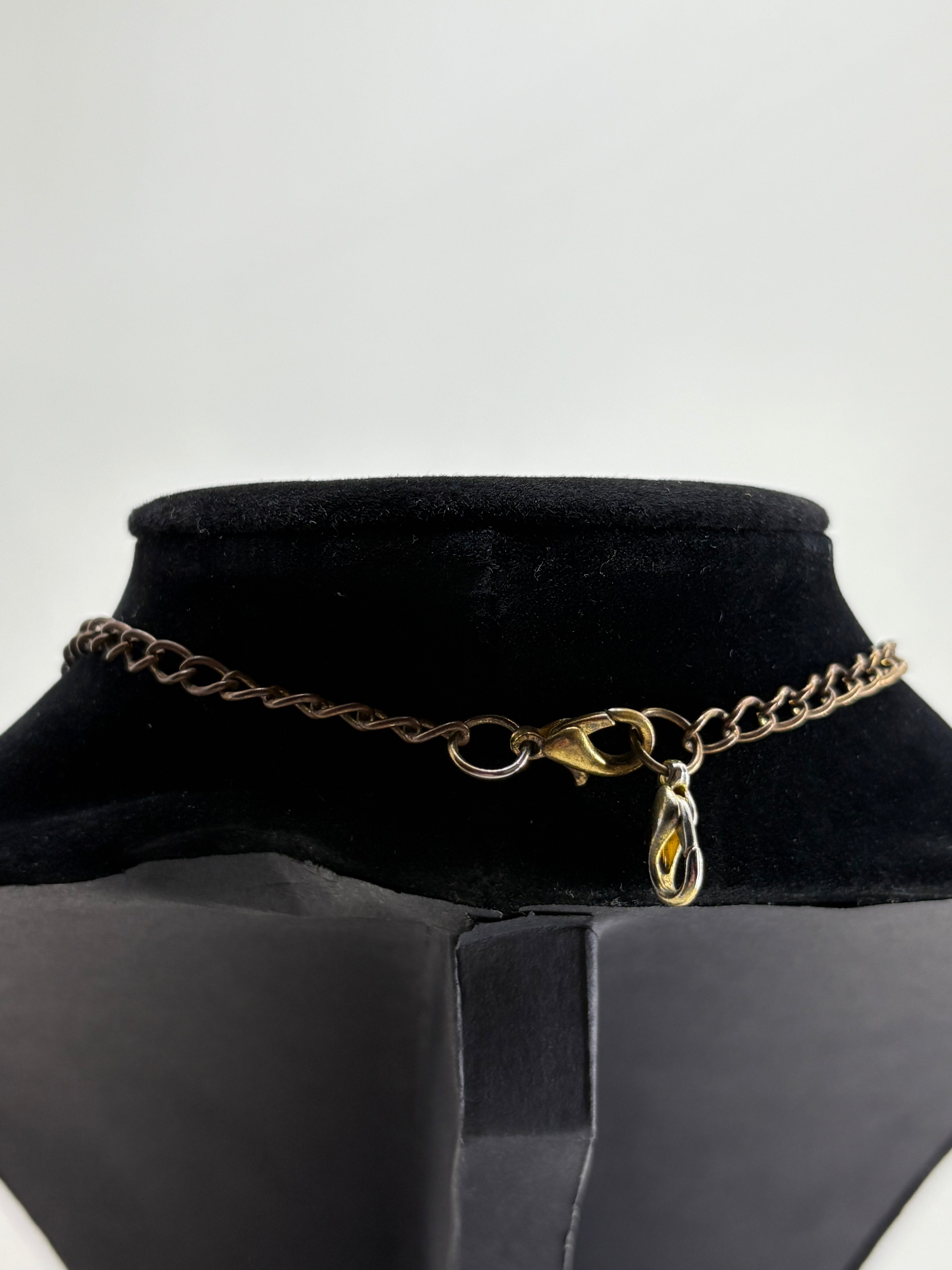 Vintage Pink Beaded Costume Jewelry Necklace 13"