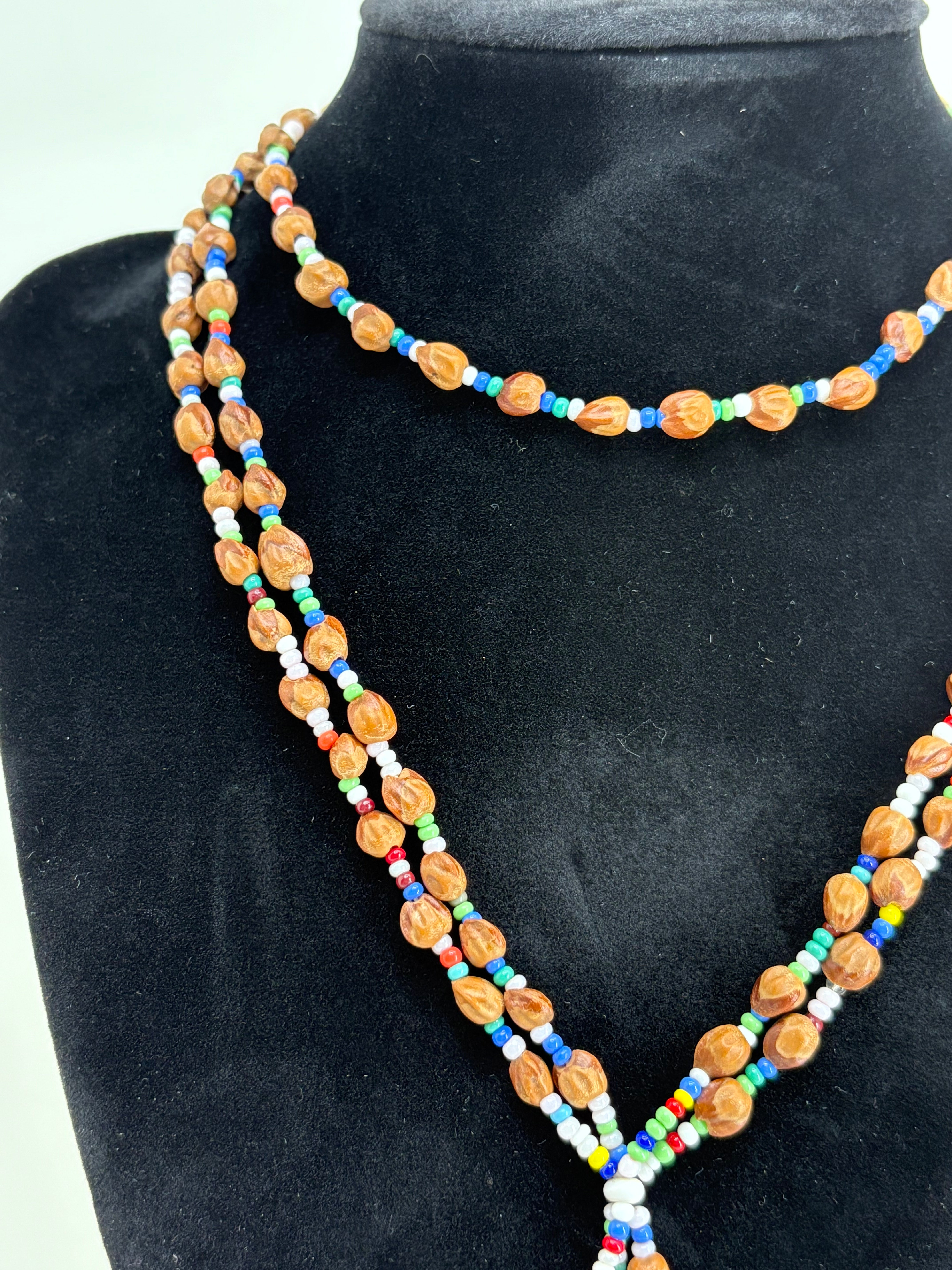 Vintage Native American Handmade Juniper Seed Necklace 16"