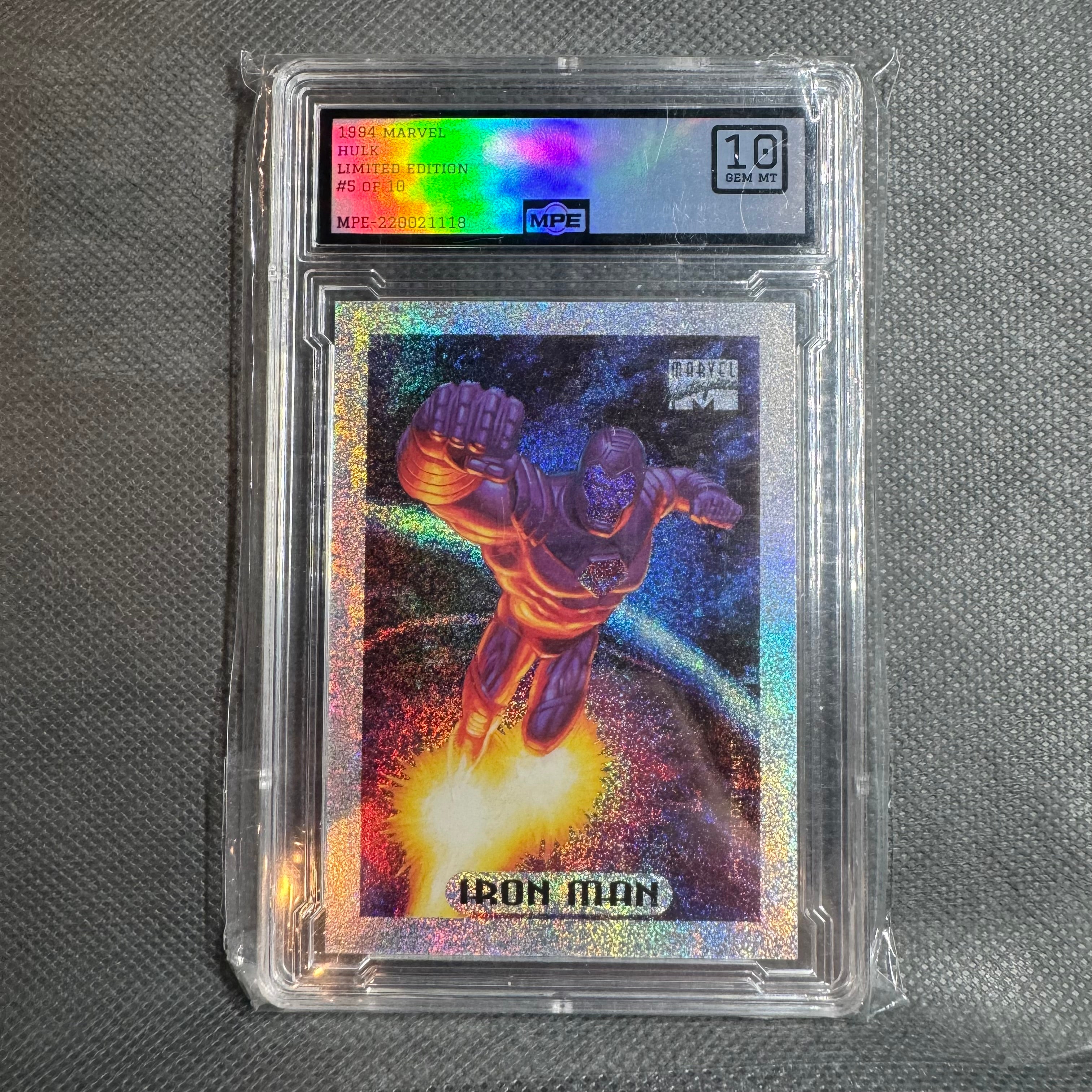 1994 marvel masterpieces gem mint 10 Iron Man