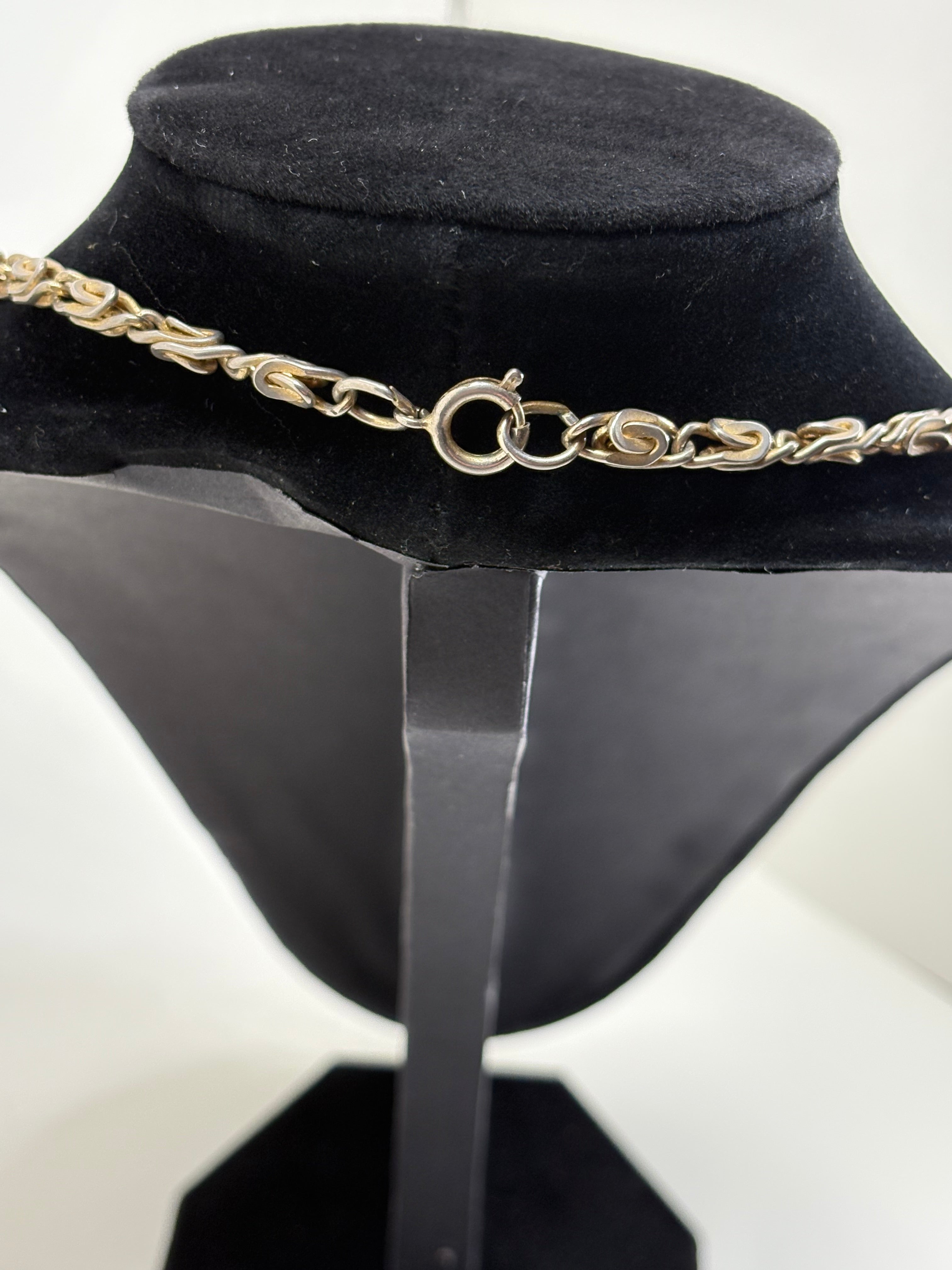 Vintage Gold Tone S-Link Chain Necklace 9"