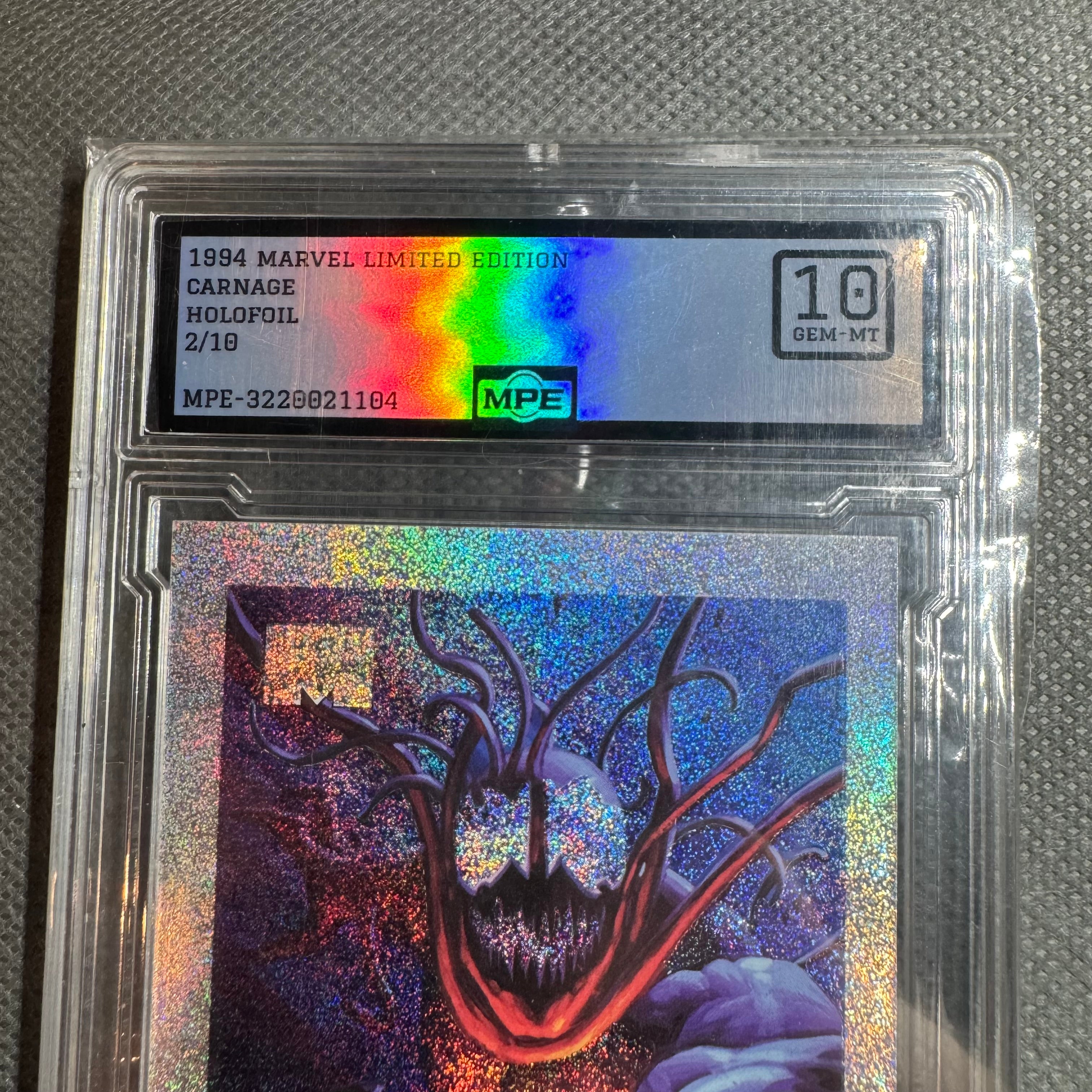 1994 marvel masterpieces gem mint 10 Carnage