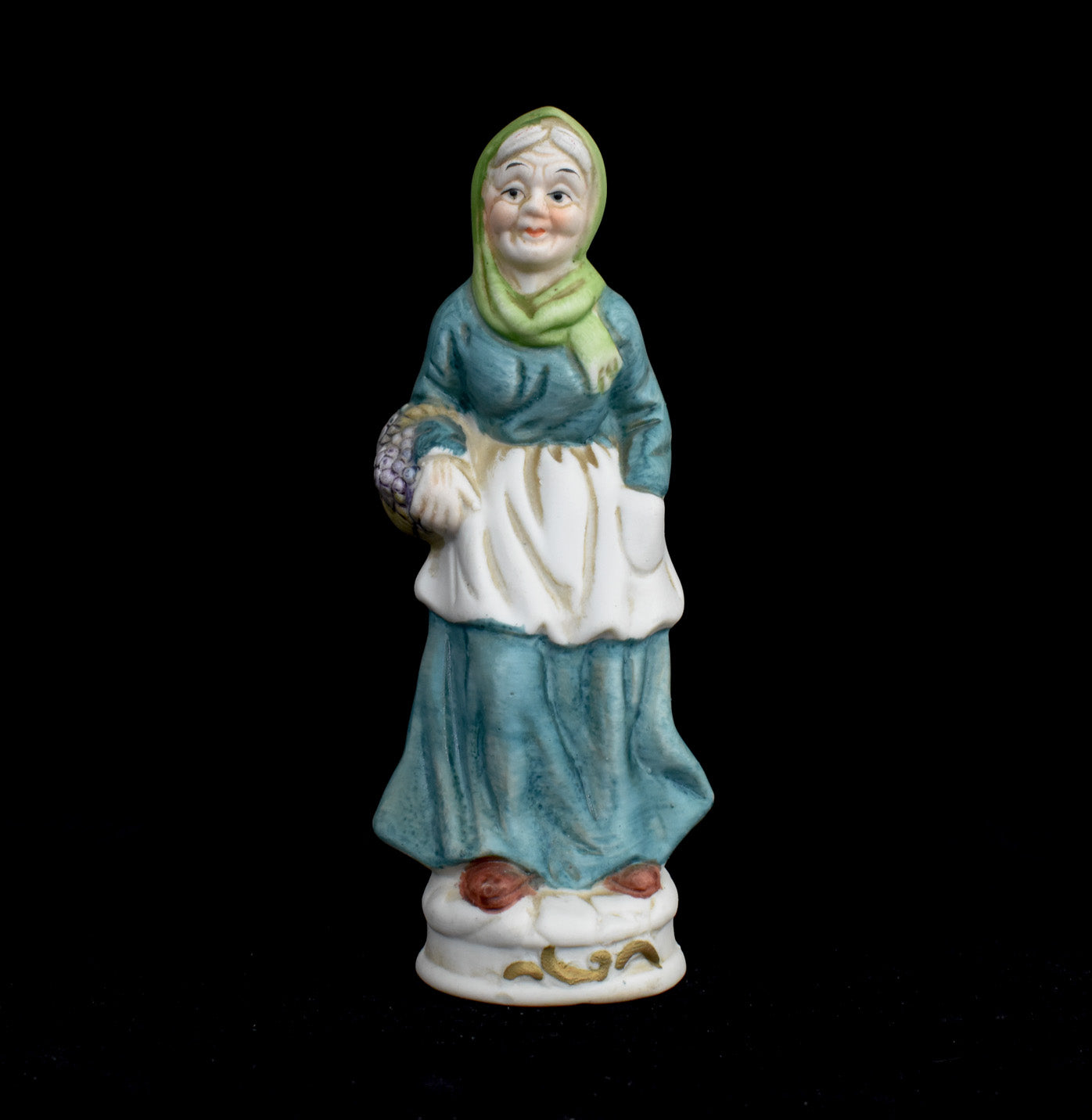 Ceramic Figure Grandma Old Lady 7 inch Figure Used Vintage 1970