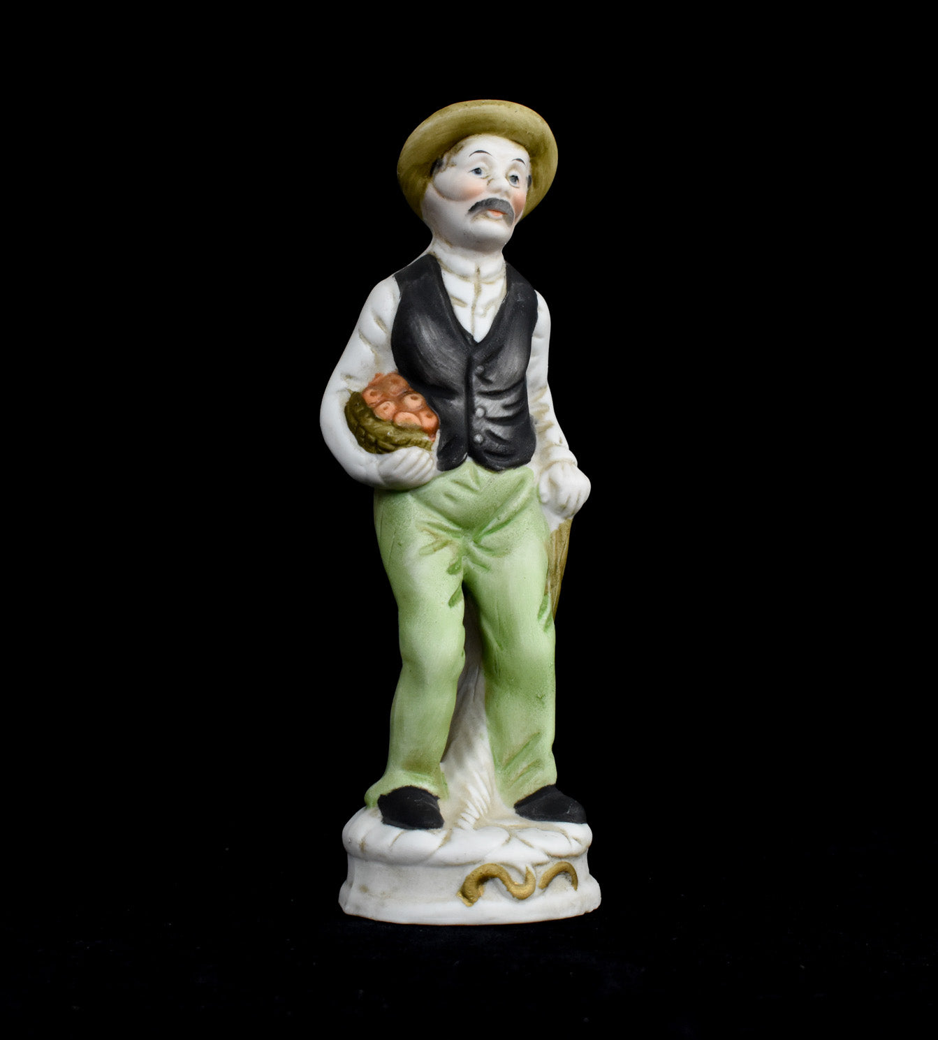 Homco Home Interiors Vintage 70's 80's Picking Fruit Farmer Man Grandpa Figurine