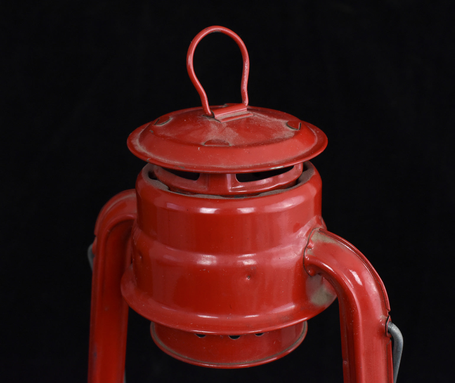 Red Lantern Vintage No Glass Used Damaged