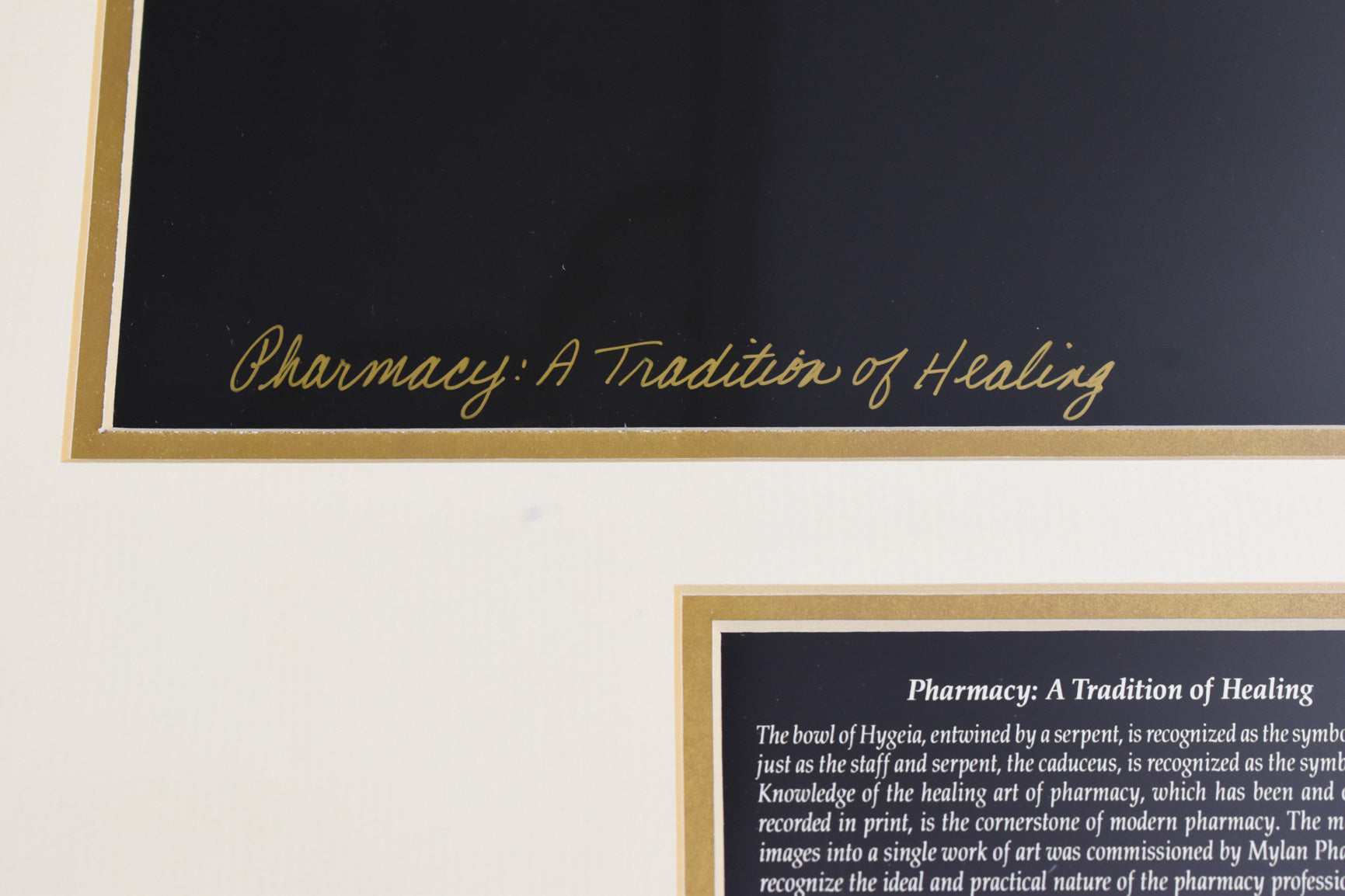 Pharmacy A Tradition of Healing Framed Artwork Limited Print 443 / 5000
