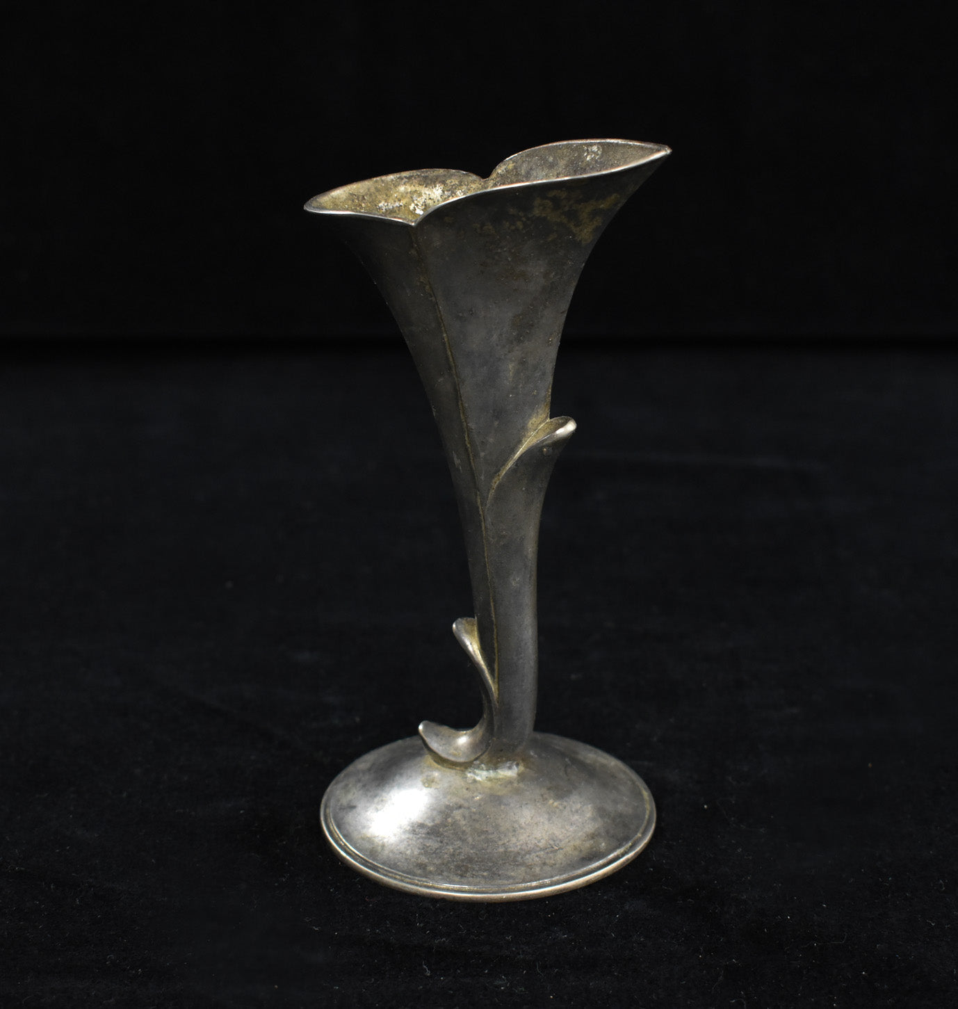 Vintage Silver Plated Floral Candle Holder Standing Vase Used