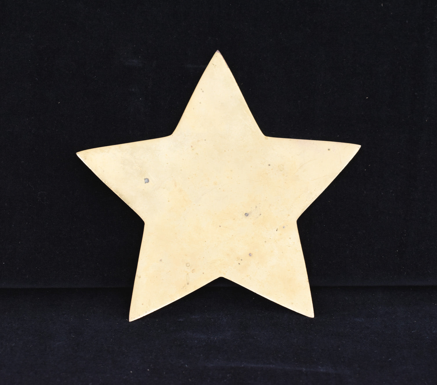 Golden Star Holiday Candle Placement Plate Brass Star Used