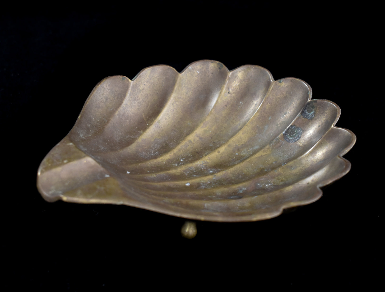 Metal Penco Brass Seashell Shell Vintage Ash Tray Used 6inch