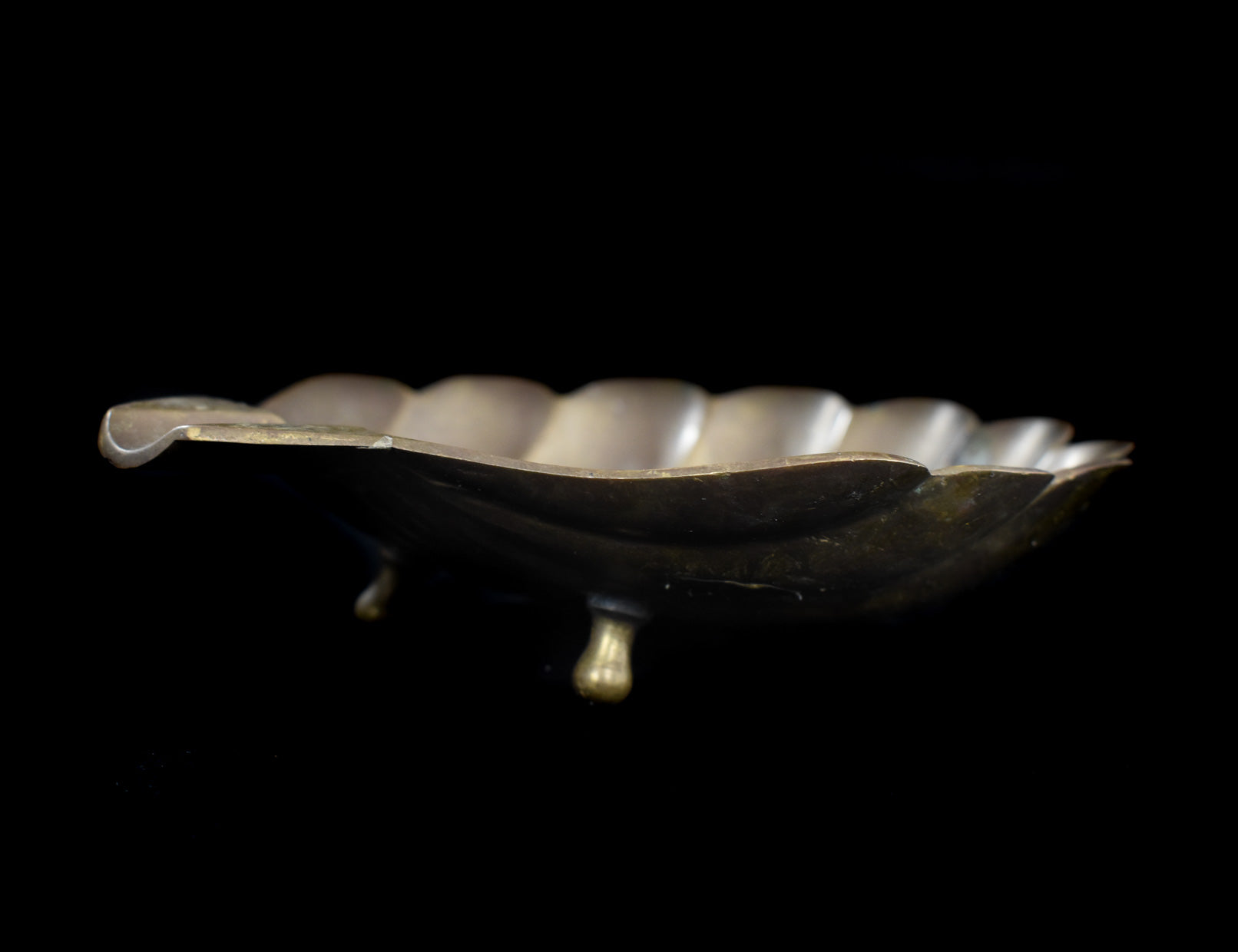 Metal Penco Brass Seashell Shell Vintage Ash Tray Used 6inch
