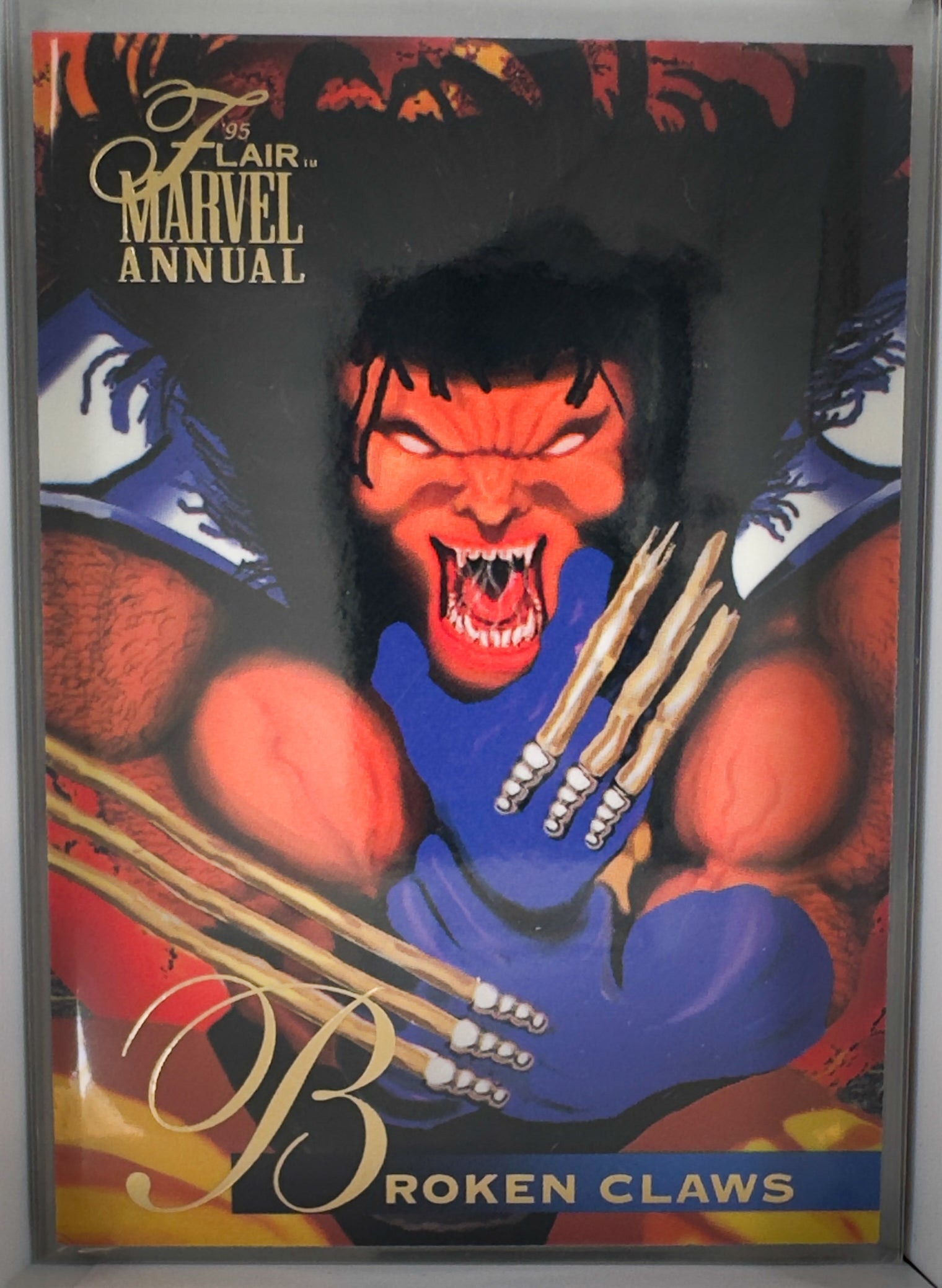 Broken Claws Wolverine's Claws Snapped! Marvel Annual 1995 Flair Card No.39