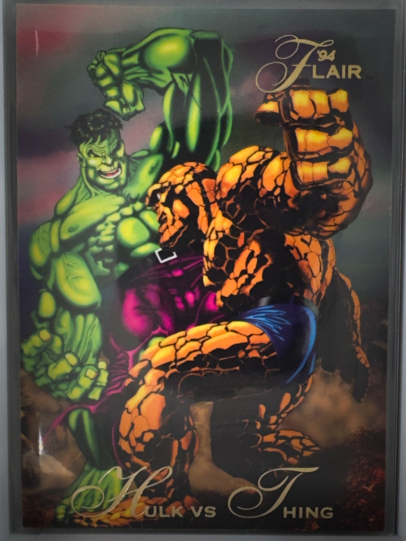 Hulk vs Thing Flair 1994 Marvel Comics NO.7