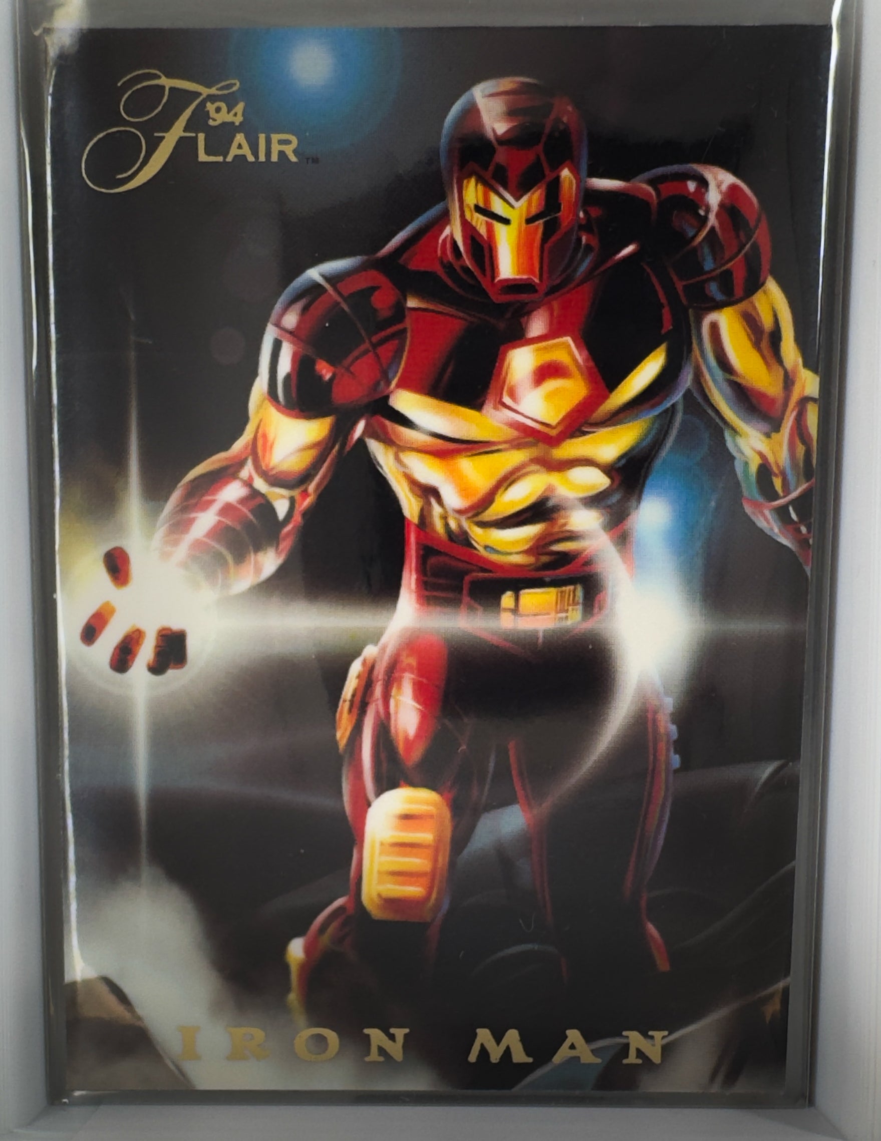 Iron Man Flair 1994 Marvel Comics Power Blast Chase 3 of 18