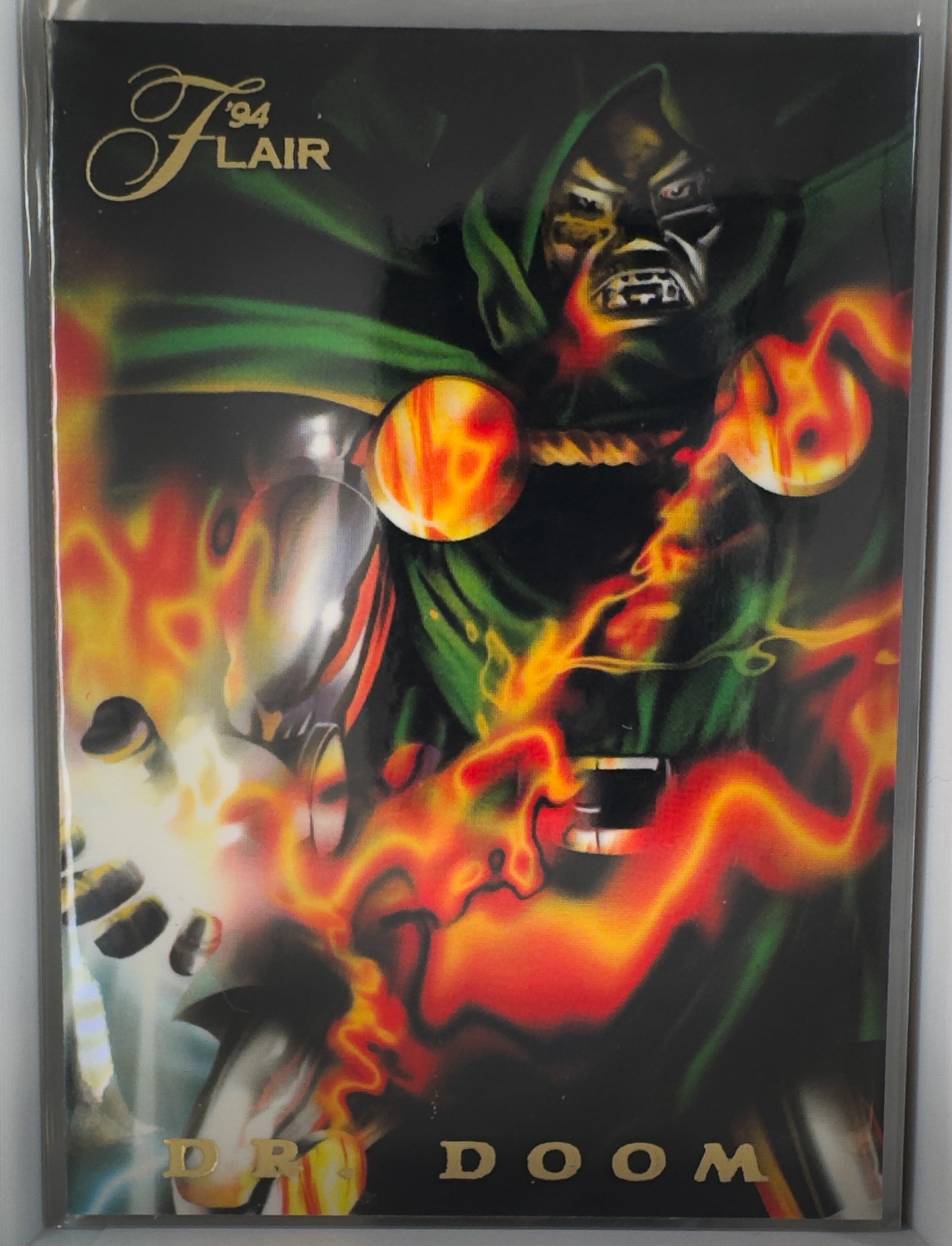Dr. Doom Flair 1994 Marvel Comics Power Blast 18 of 18 Chase