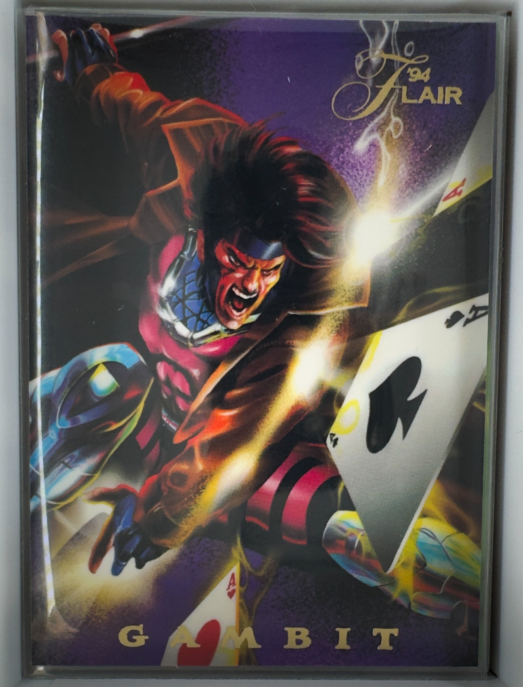 Gambit 12 of 18 Power Blasts Flair 1994 Marvel Comics Chase