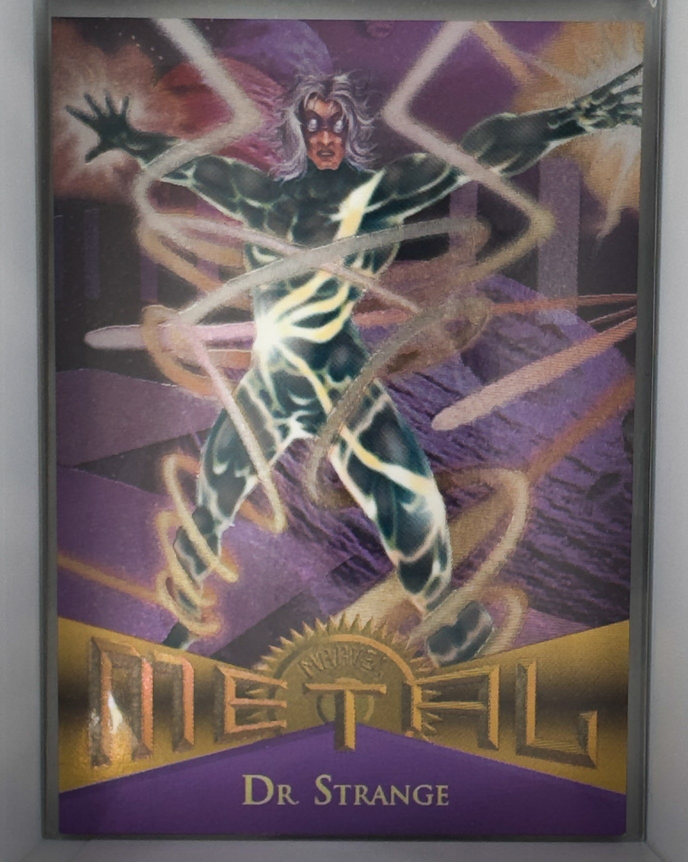 Dr. Strange Midnight Sons Tony Santini, Lehigh Colortronics Marvel Metal 1995 Card No.58