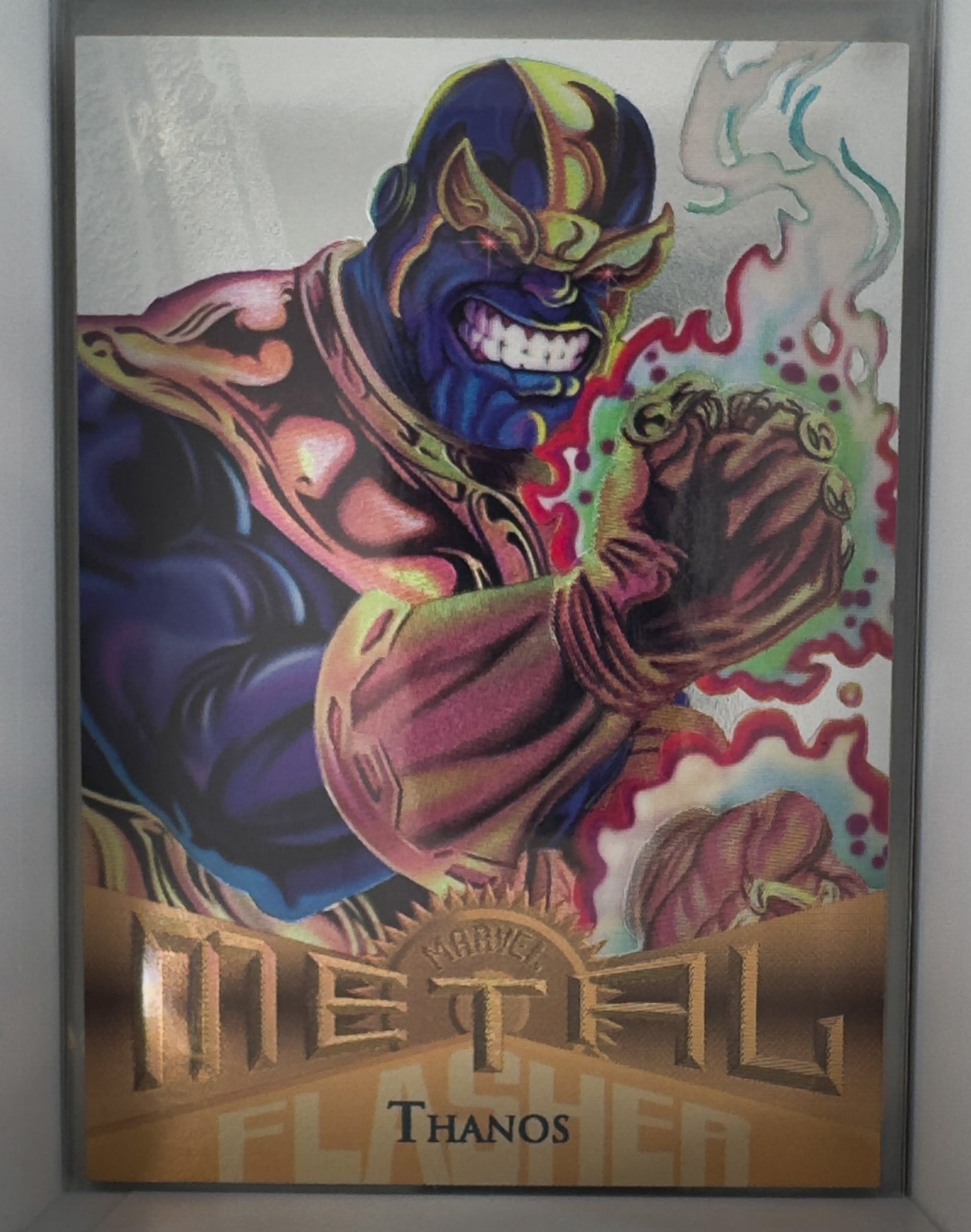 Thanos Cosmic Powers David Boller Jim Edwards Marvel Metal 1995 Card No.19 Power Grid