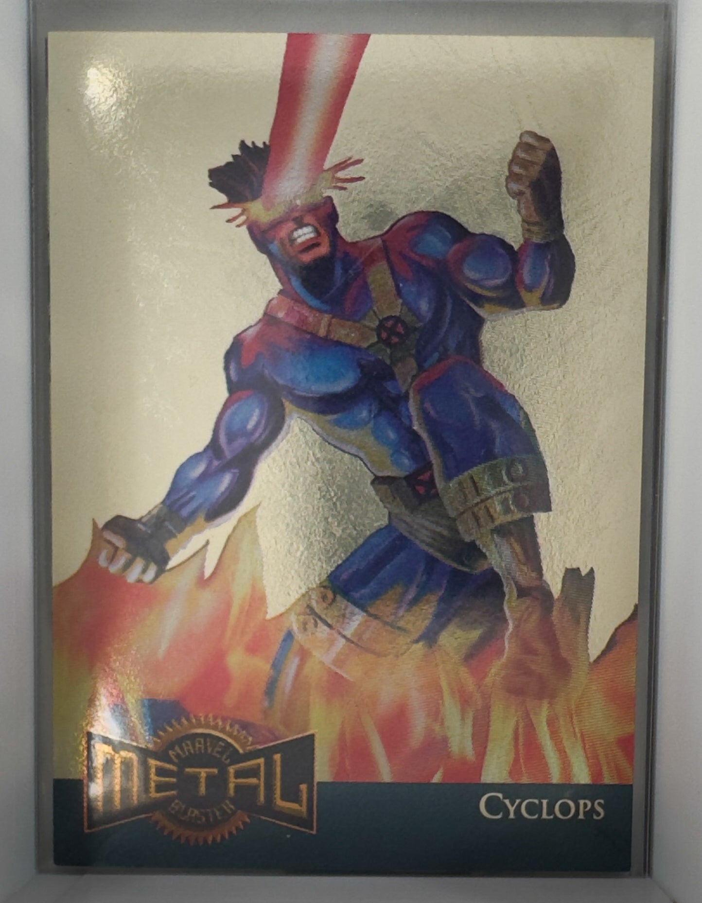 Cyclops Gold Blaster Marvel Metal Foil 1995 Limited Edition 3 of 18