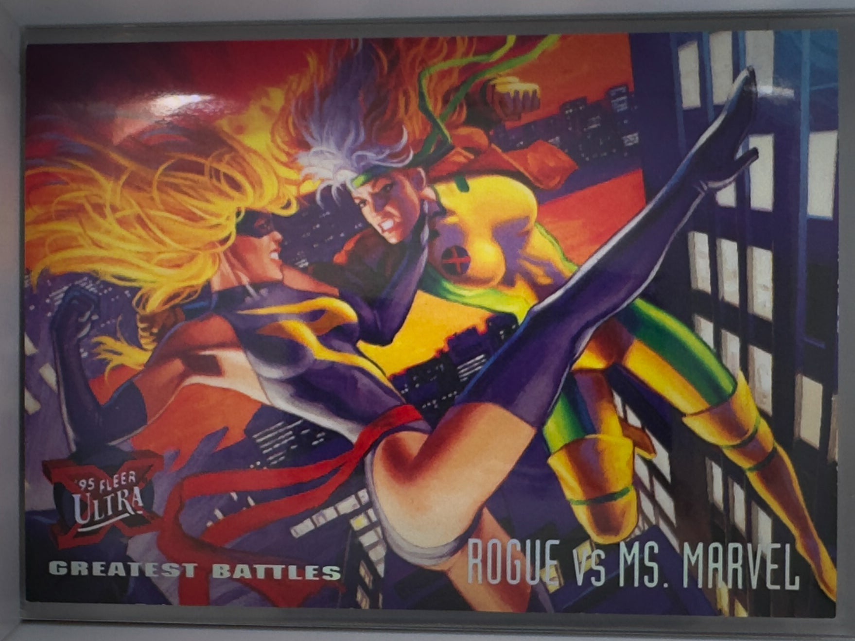 Marvel Fleer Ultra 1995 X-Men Card No.137 Rogue Vs Ms. Marvel 