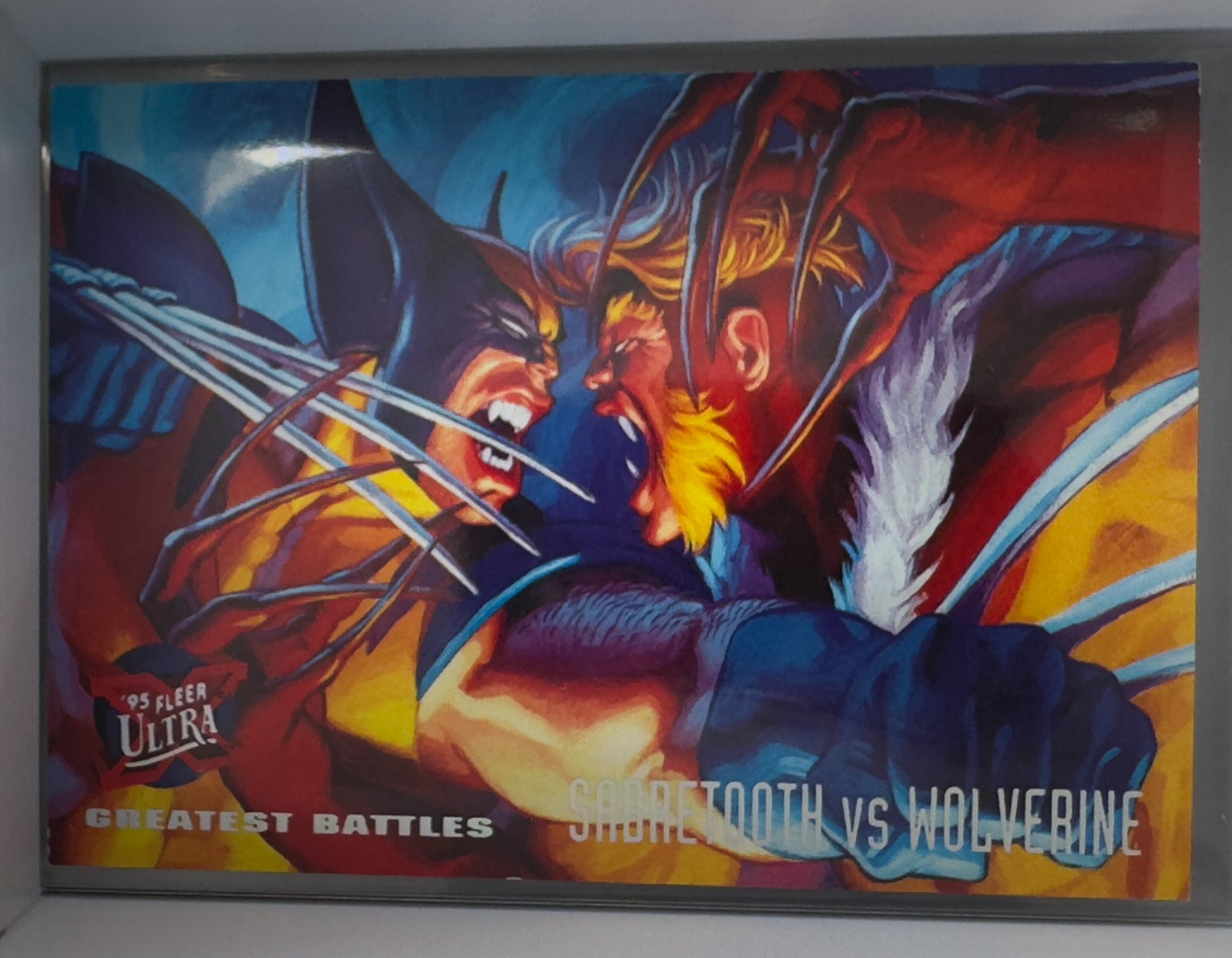 Marvel Fleer Ultra 1995 X-Men Card No.139 Sabretooth Vs Wolverine Greatest Battles