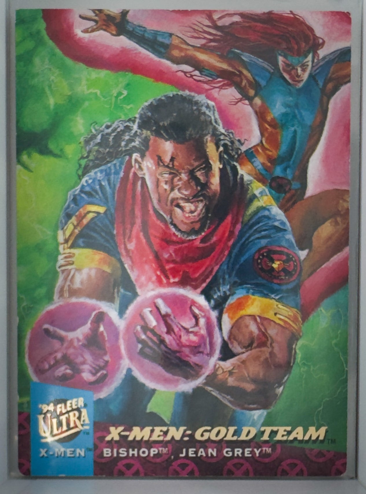 Marvel Fleer Ultra 1994 X-Men Card No.111 Bishop and Jean Grey Gold Team Pt3