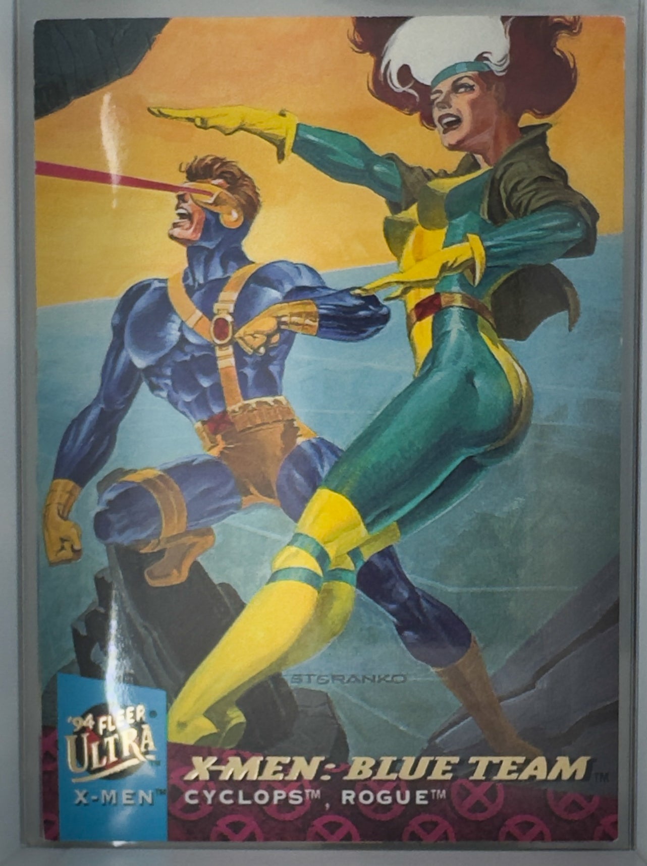 Marvel Fleer Ultra 1994 X-Men Card No.114 Rogue and Cyclops Blue Team Part 3