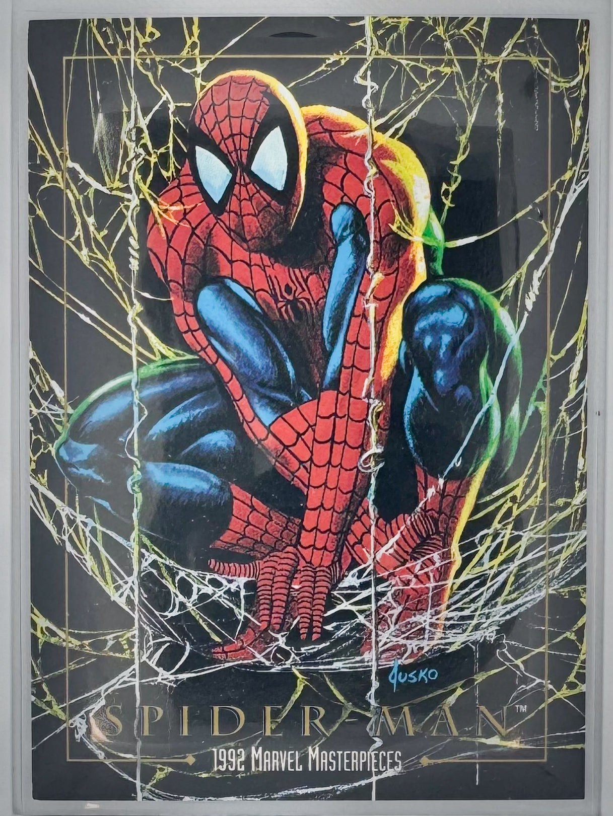 Spider-Man Marvel Masterpieces 1992 Skybox Card No.87