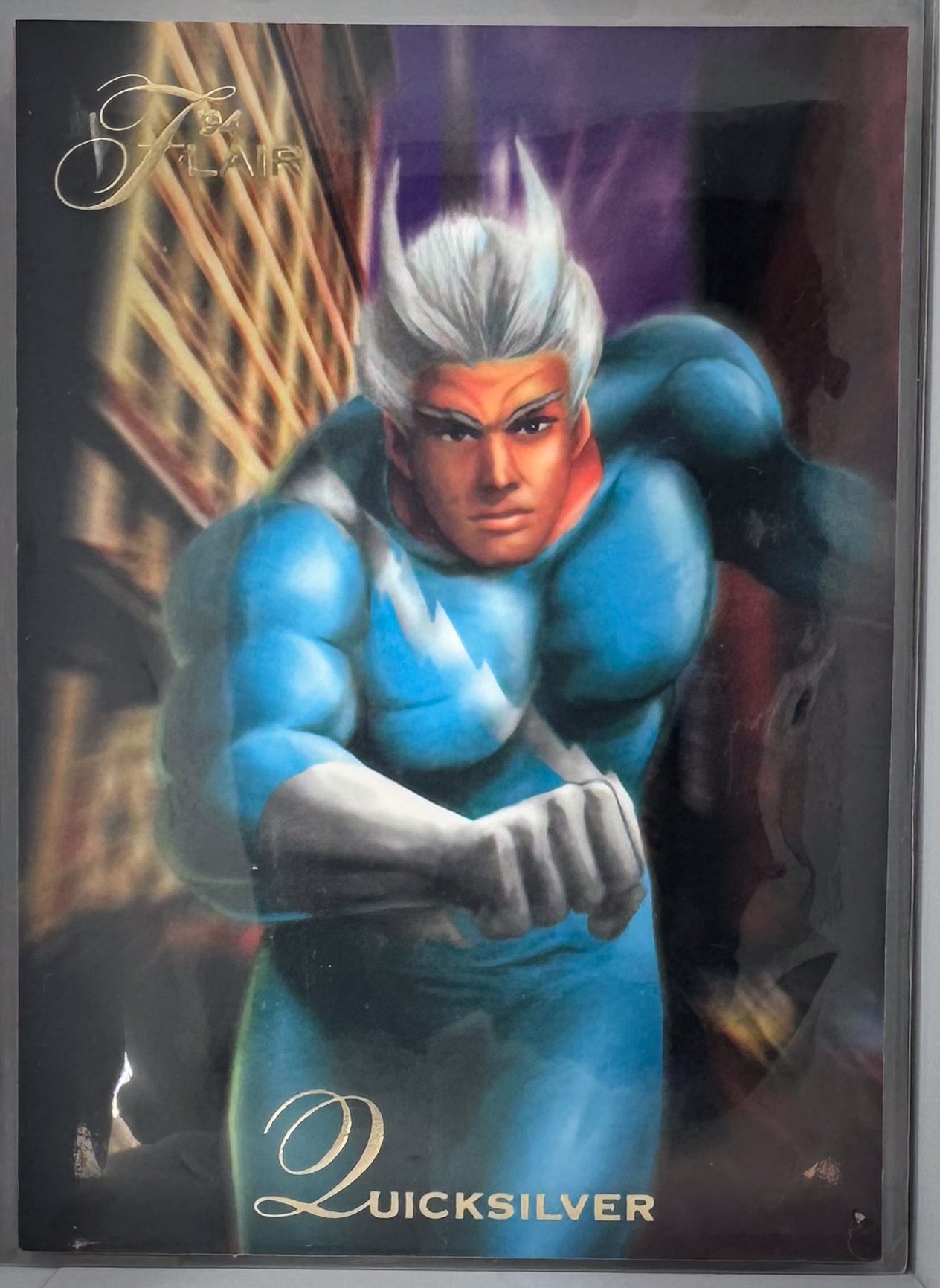 Quicksilver Brother hood of Evil Mutants Flair 1994 Marvel Comics NO.13
