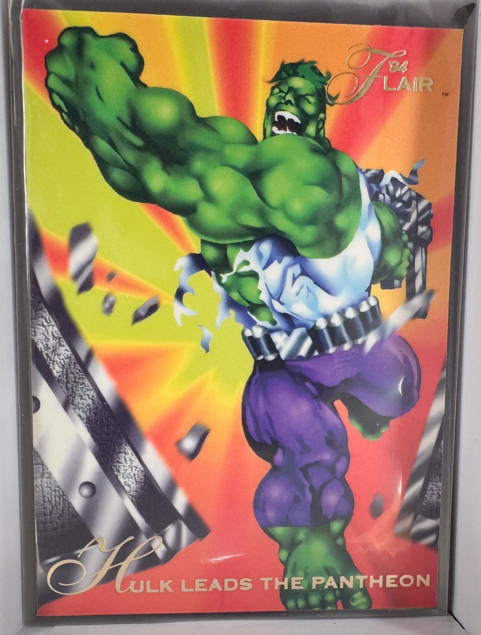 Hulk Leads the Pantheon Flair 1994 Marvel Comics NO.95