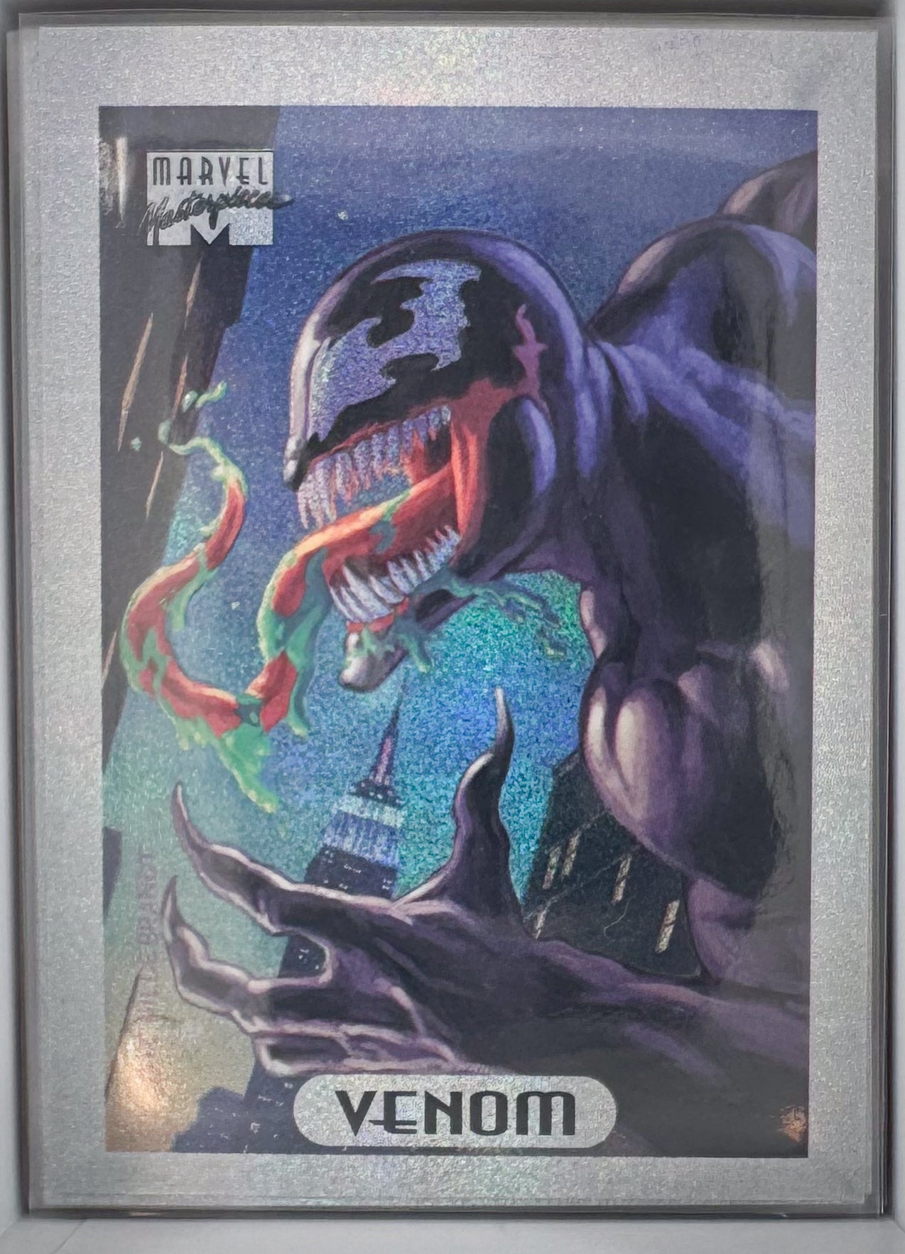 Venom Marvel Masterpieces 1994 Silver Holo Foil Limited Edition 9 of 10